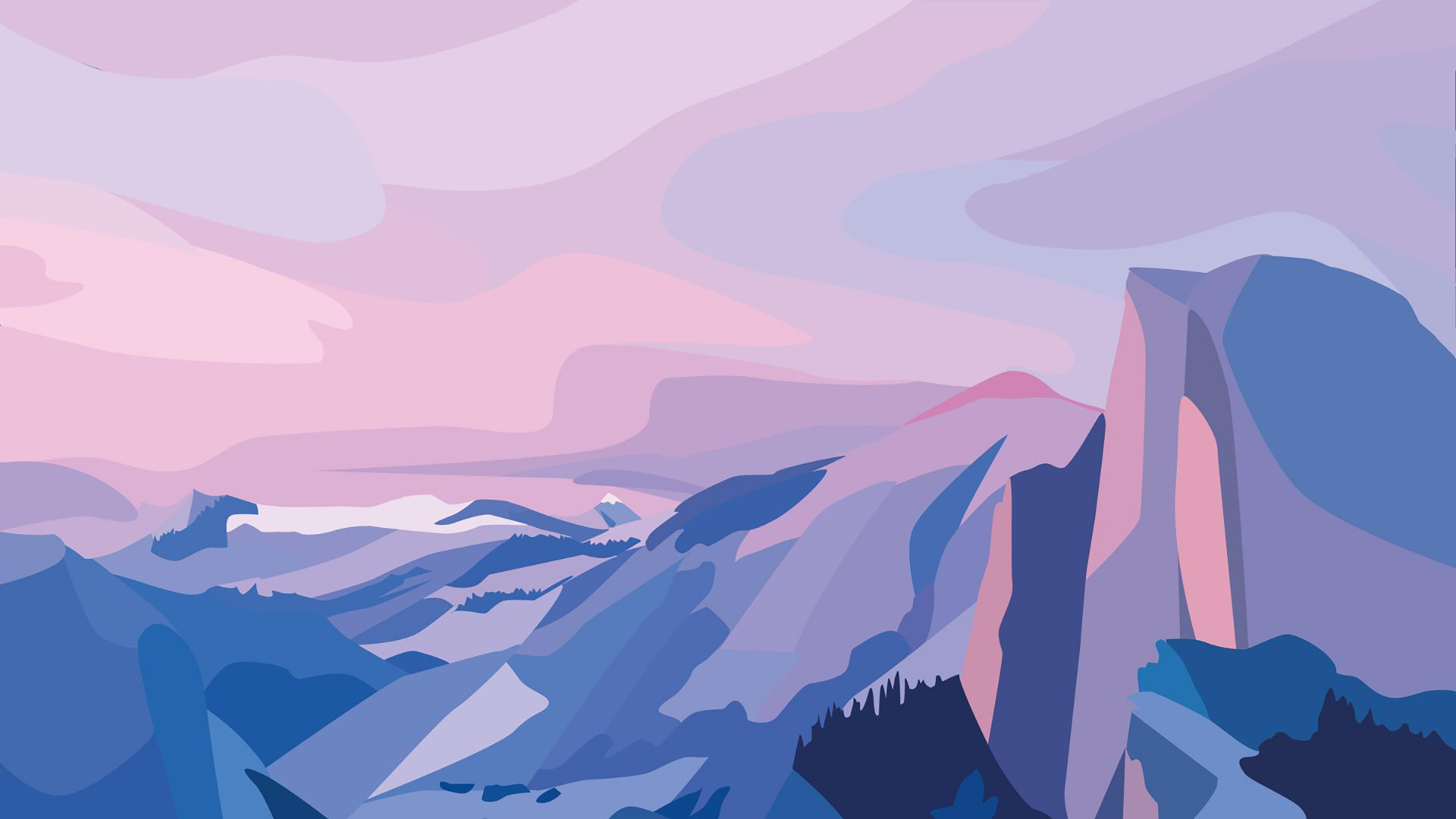 Обои минимализм, экорегион, Фиолетовый, арт, пурпурный цвет в разрешении 1920x1080