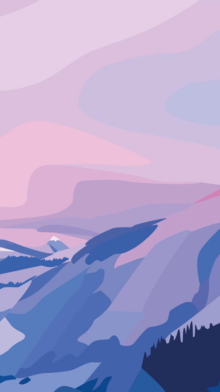 Обои минимализм, экорегион, Фиолетовый, арт, пурпурный цвет в разрешении 720x1280