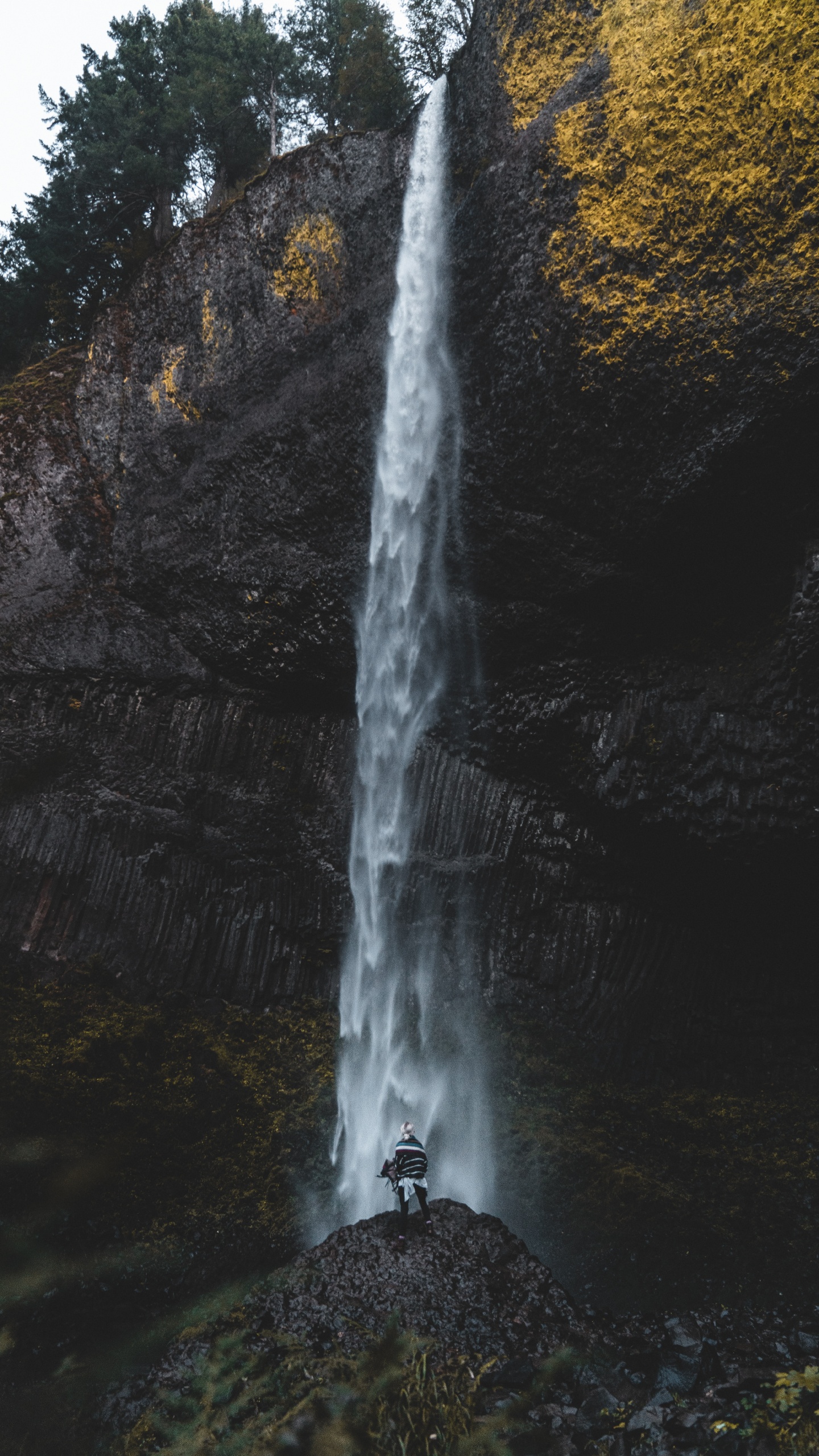 Обои водопад, вода, природа, гидроресурсы, природный ландшафт в разрешении 1440x2560