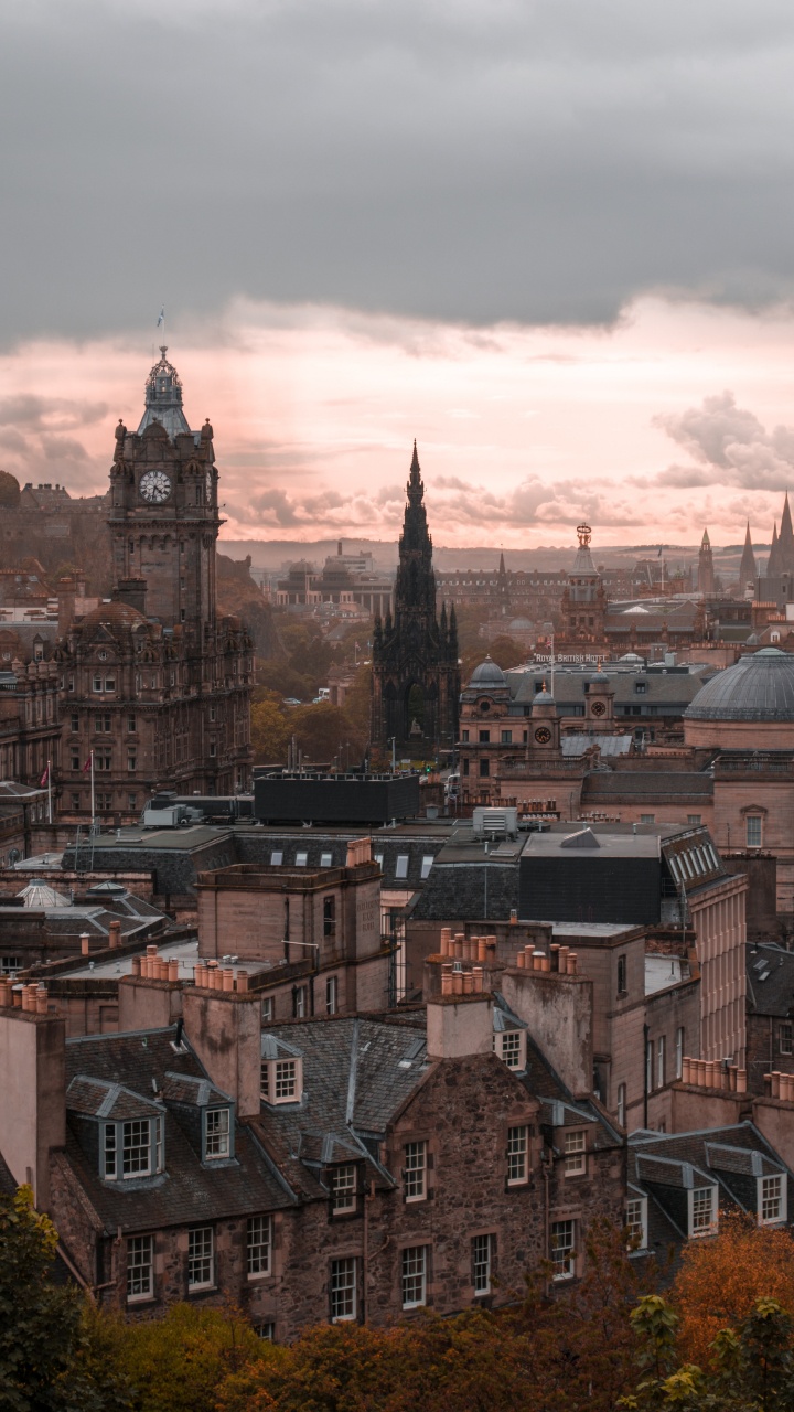 Обои памятник дугалду стюарту, городской район, город, городок, ориентир в разрешении 720x1280