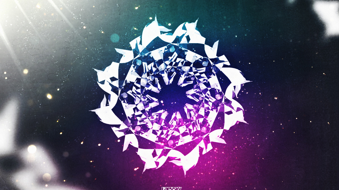 Обои идея, электро, симметрия, графический дизайн, пространство в разрешении 1366x768