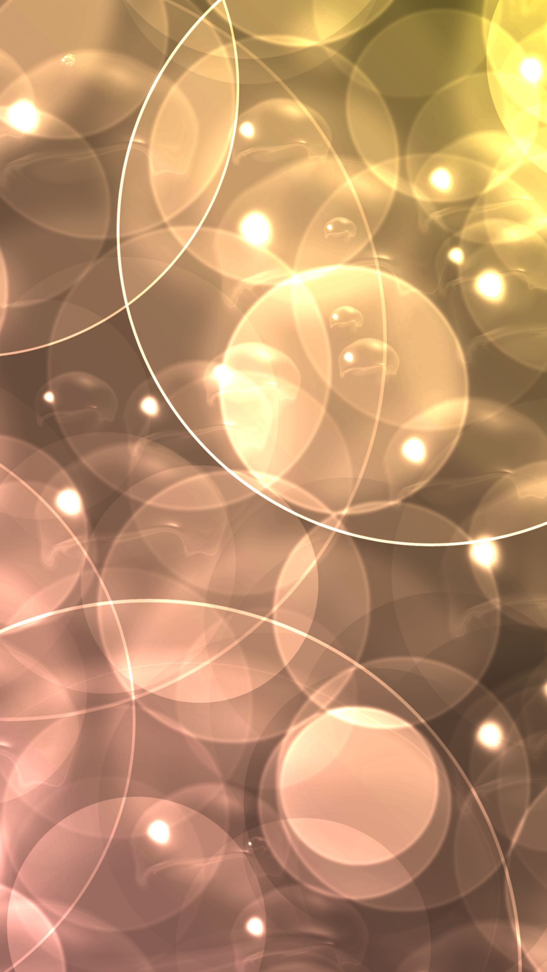 Обои свет, узор, круг, дизайн, желтый в разрешении 1080x1920