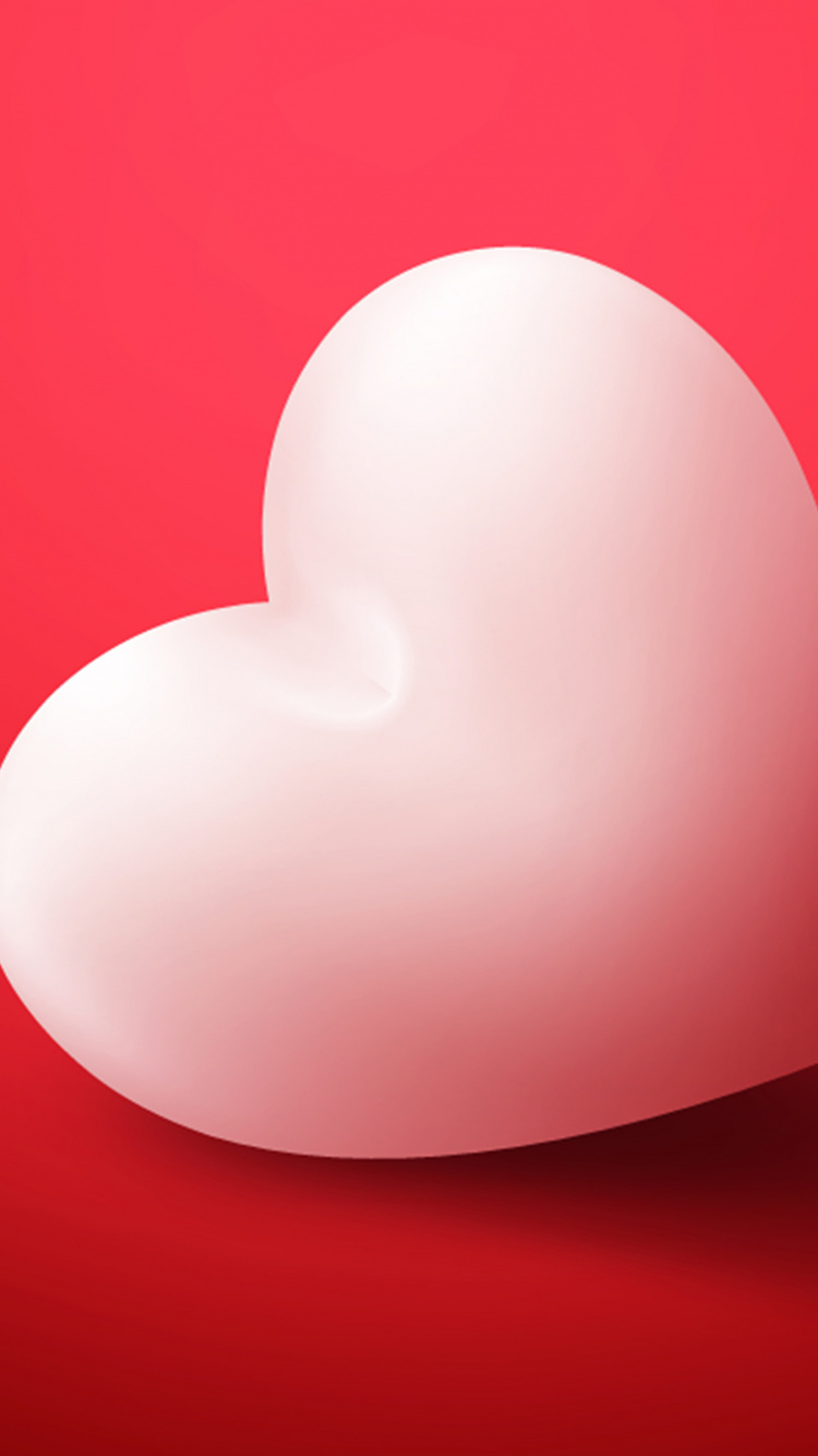 Обои День Святого Валентина, сердце, любовь, датировка, красный цвет в разрешении 750x1334