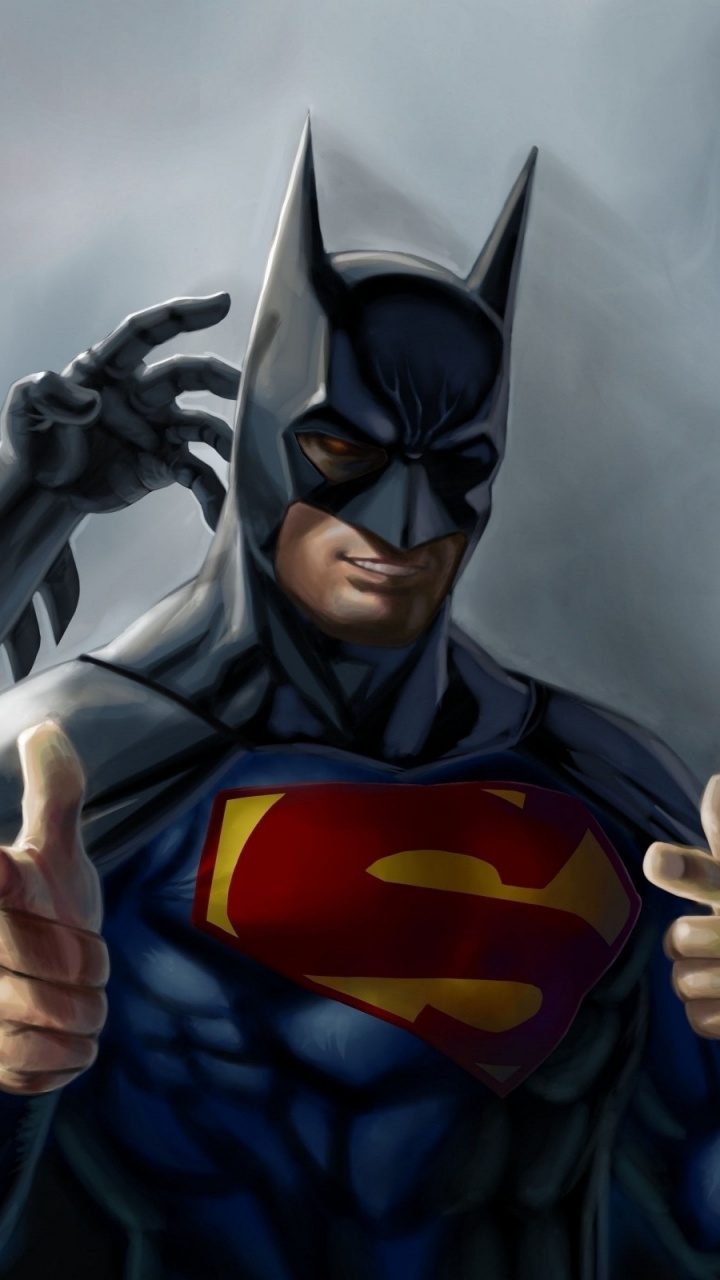 Обои Бэтмен, Супермен, супергерой, фигурка, вымышленный персонаж в разрешении 720x1280