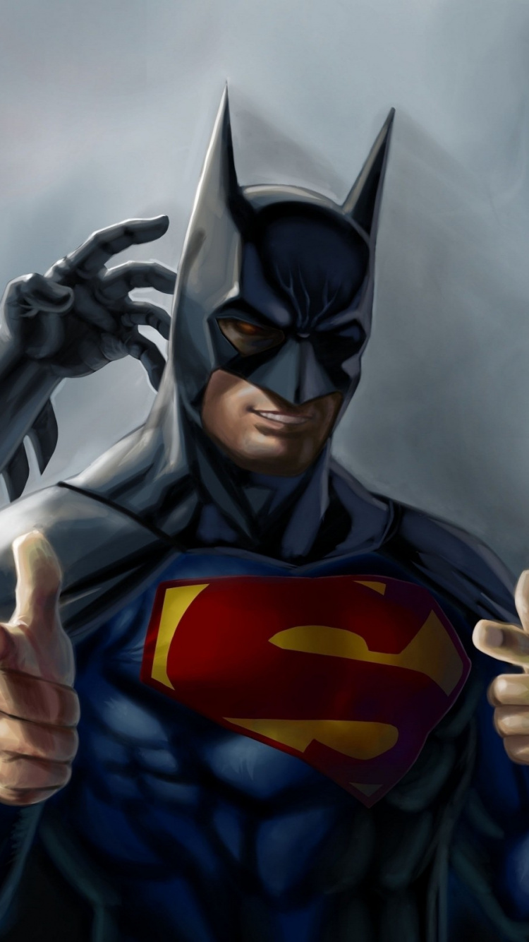 Обои Бэтмен, Супермен, супергерой, фигурка, вымышленный персонаж в разрешении 750x1334