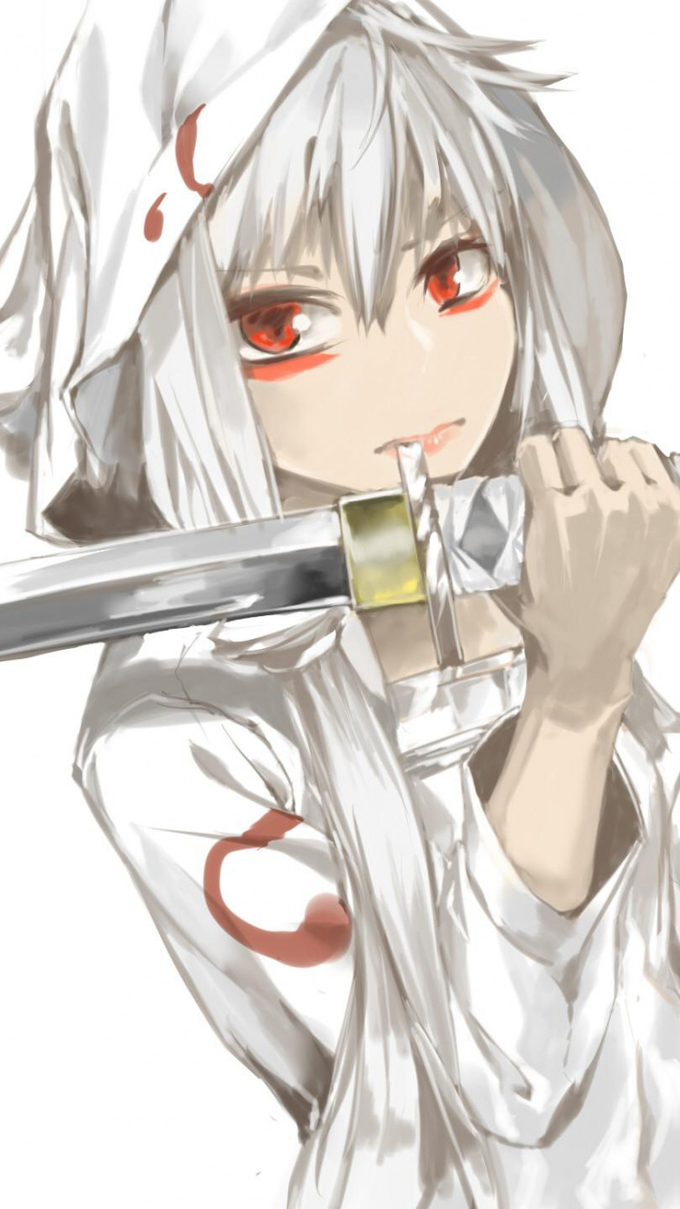 Обои вокалоид, Хацунэ Мику, аниме, меч, вымышленный персонаж в разрешении 750x1334