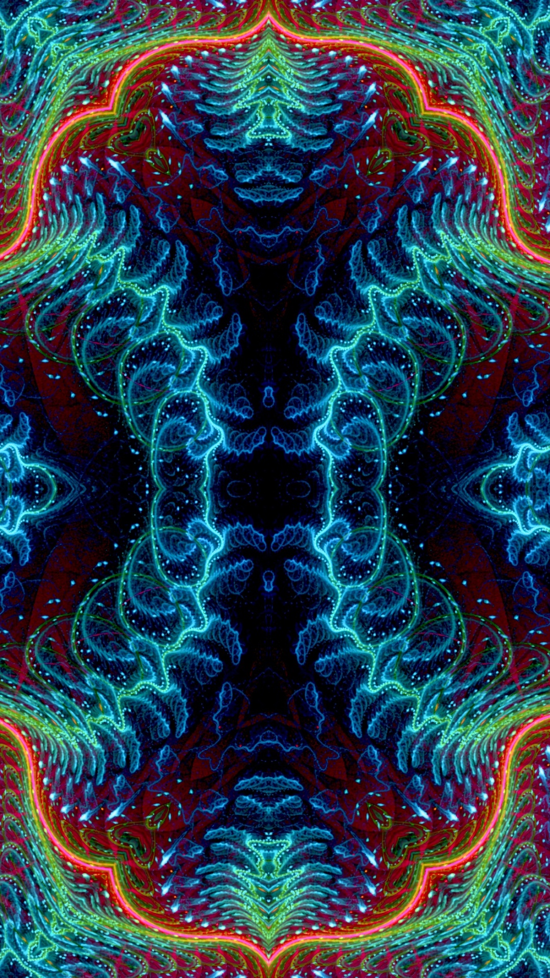 Обои графика, арт, калейдоскоп, психоделическое искусство, фрактал в разрешении 1080x1920