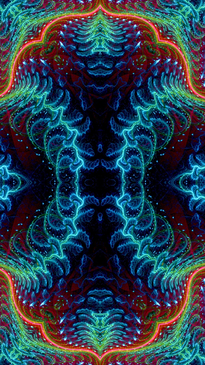 Обои графика, арт, калейдоскоп, психоделическое искусство, фрактал в разрешении 720x1280