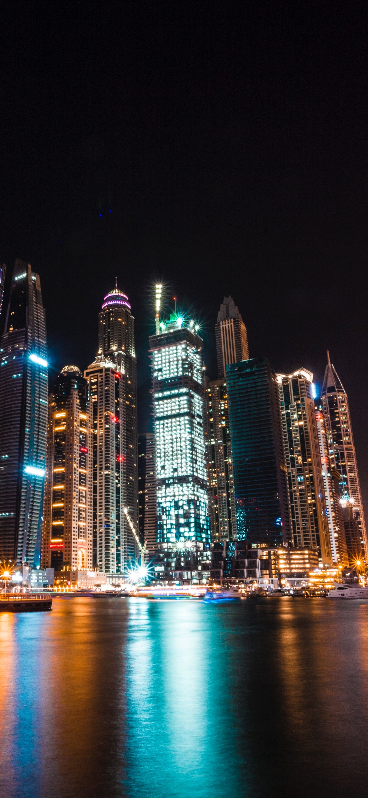 Обои Дубай Марина, город, городской пейзаж, метрополия, городской район в разрешении 1242x2688