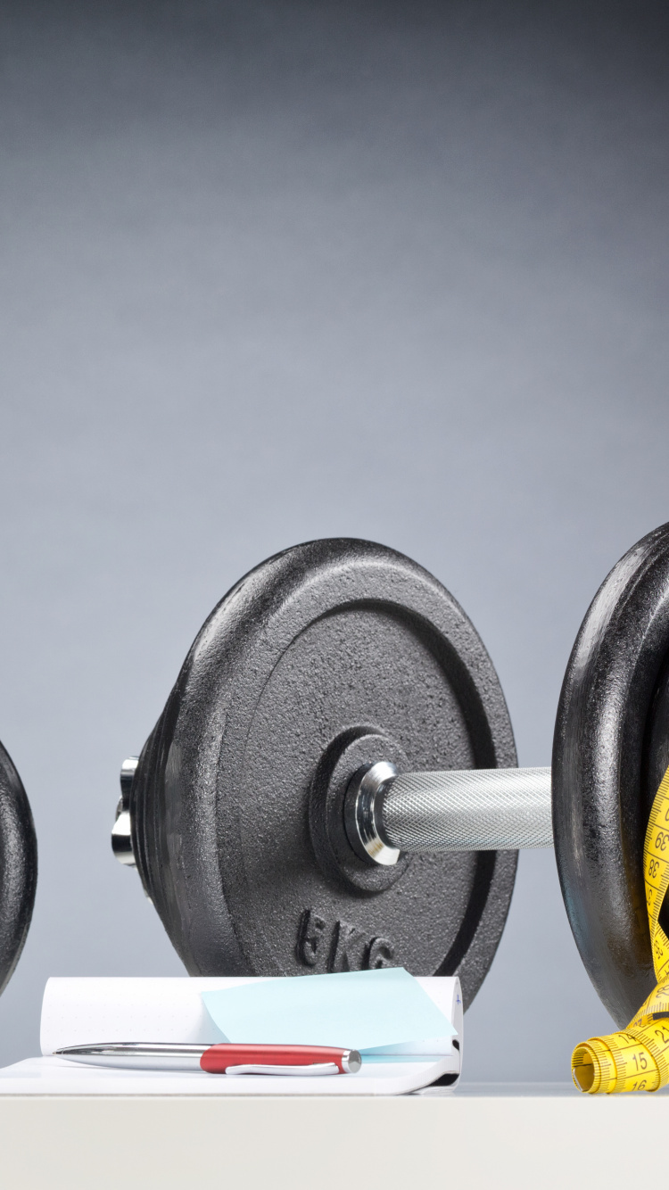 Обои гантель, фитнесс центр, упражнение, физическая подготовка, спортивное оборудование в разрешении 750x1334