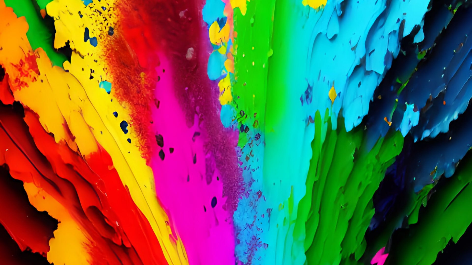 Обои арт, фрактальное искусство, акриловая краска, красочность, пурпурный цвет в разрешении 1920x1080