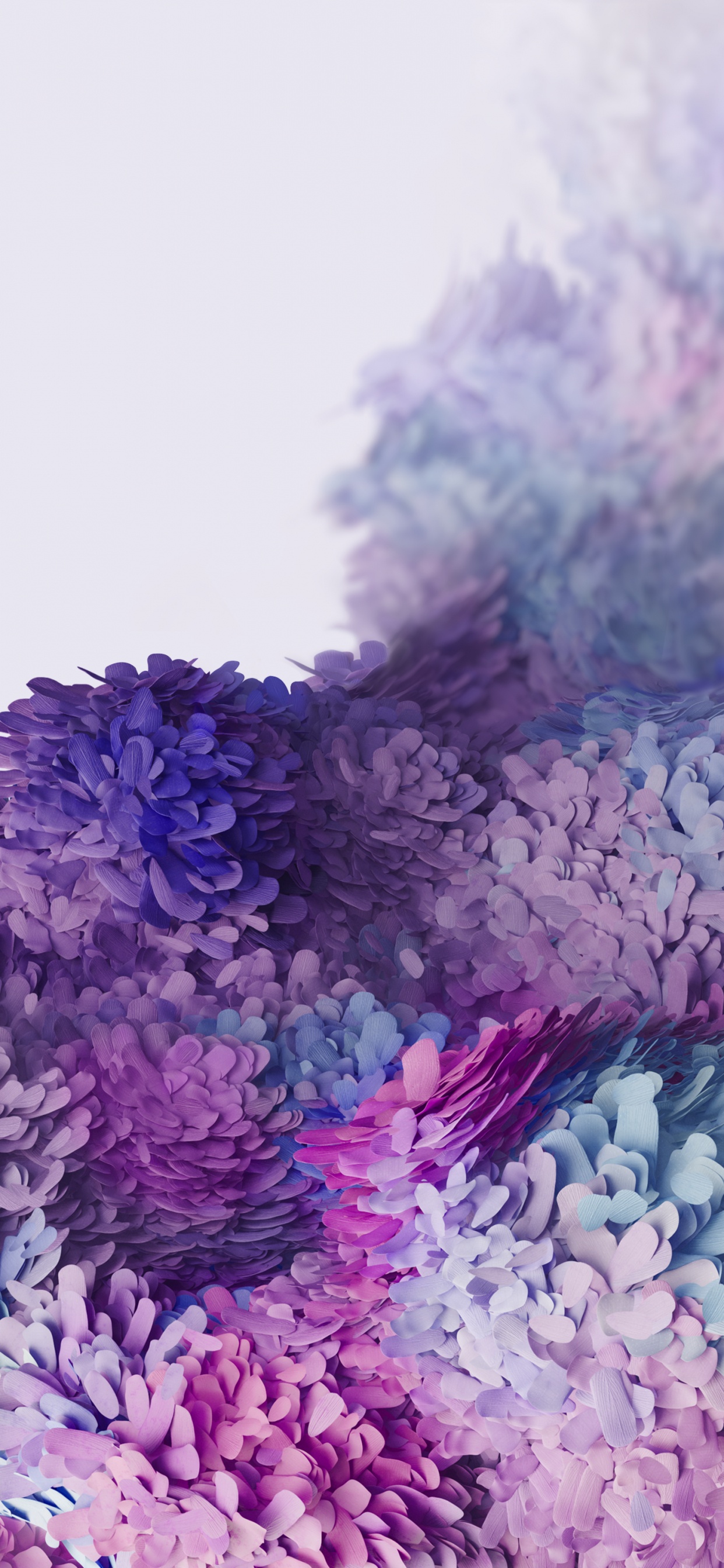 Обои Samsung Galaxy, Samsung, Samsung Galaxy S20, андроид, пурпур в разрешении 1242x2688