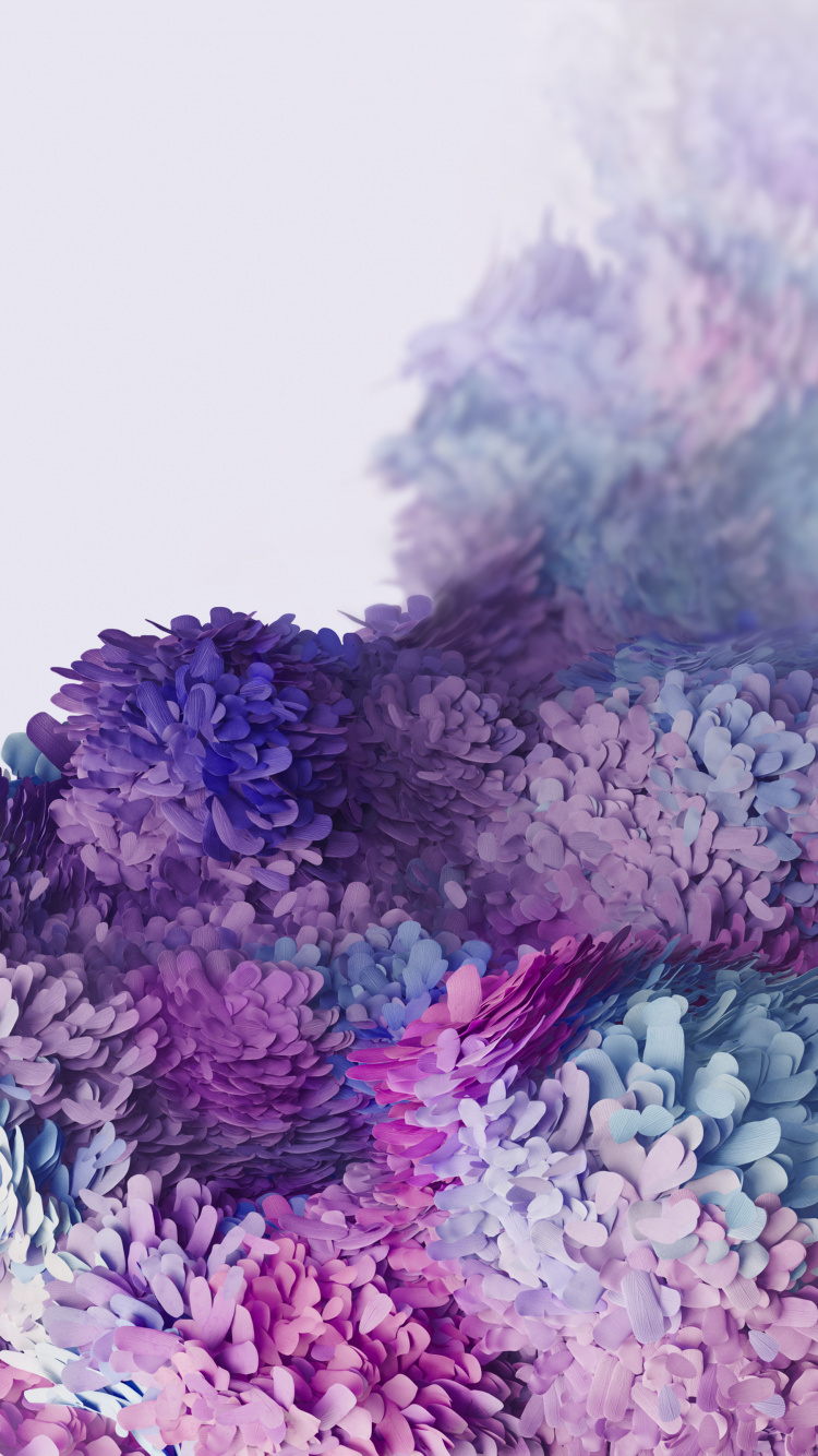 Обои Samsung Galaxy, Samsung, Samsung Galaxy S20, андроид, пурпур в разрешении 750x1334