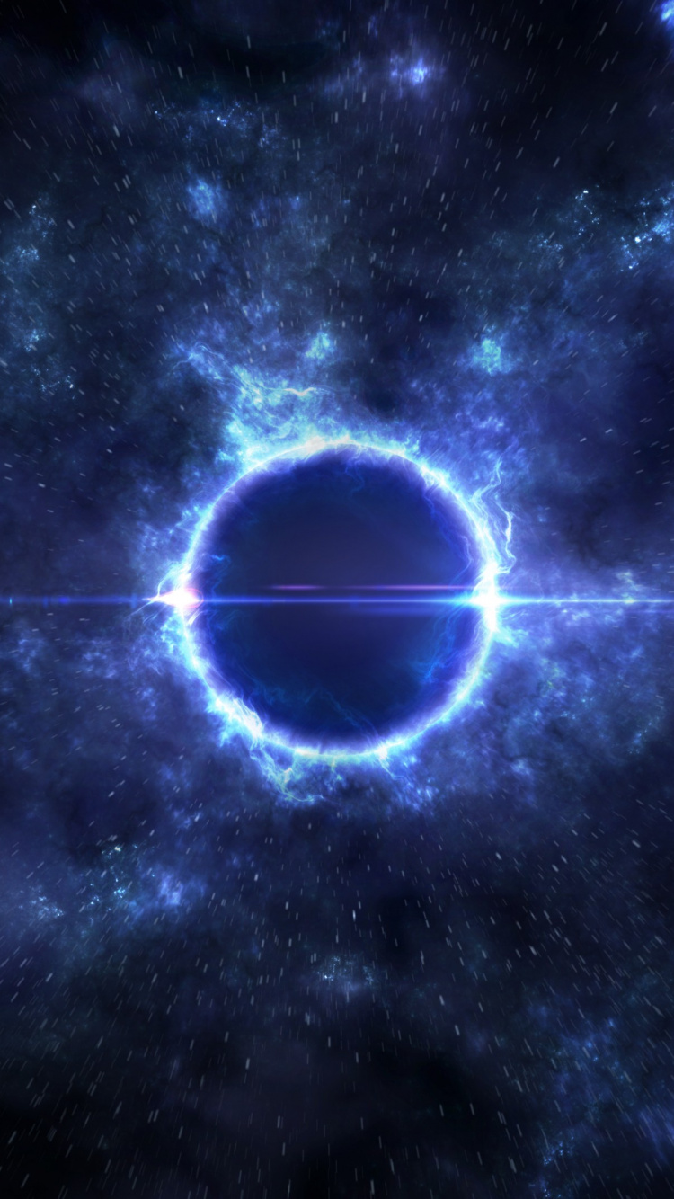 Обои черная дыра, атмосфера, астрономический объект, Галактика, туманность в разрешении 750x1334