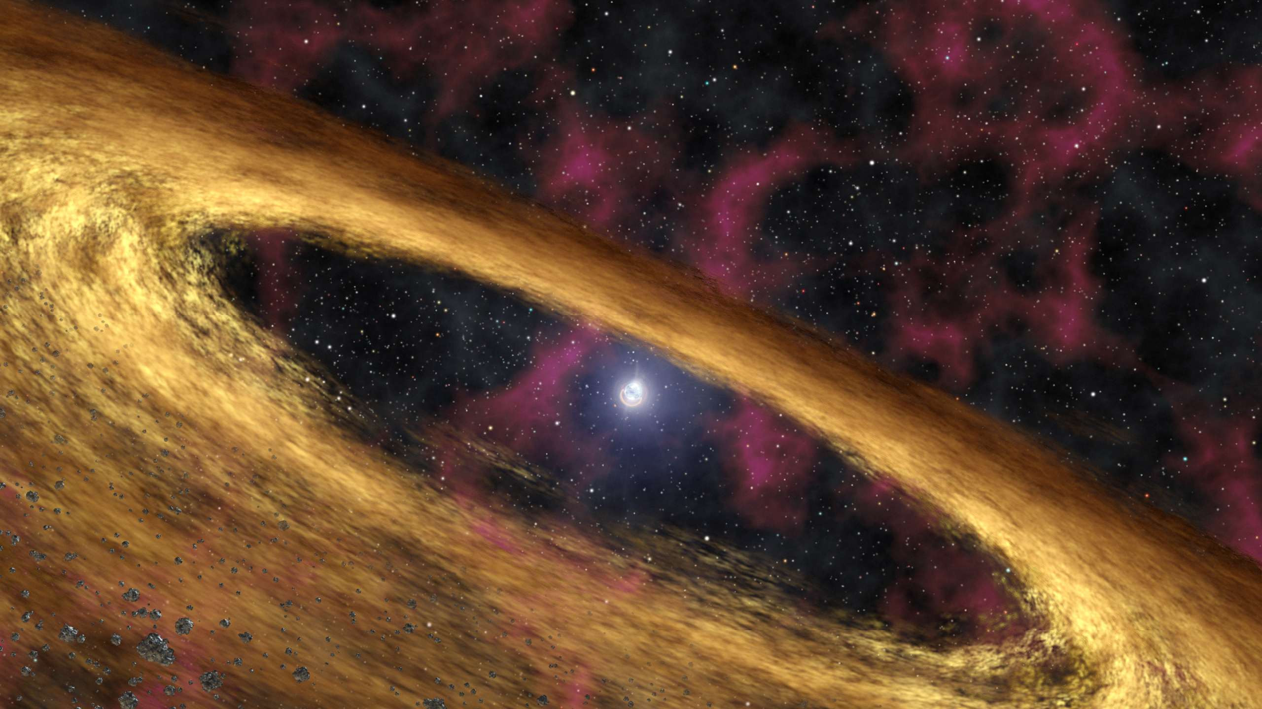 Обои пульсар, Нейтронная звезда, звезда, Астрономия, космический телескоп спитцер в разрешении 2560x1440