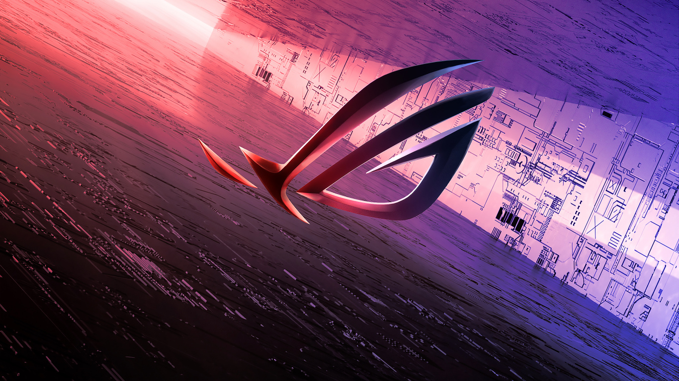 Обои asus, планшет, Серия Стрикс Рог, атмосфера, пурпур в разрешении 1366x768