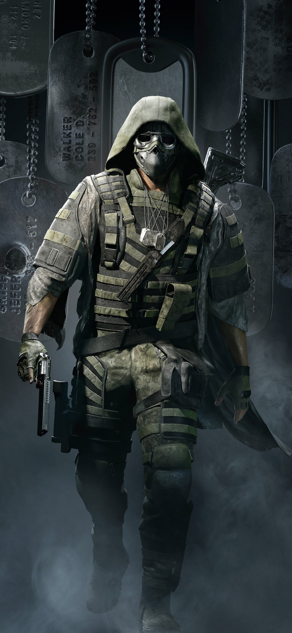 Обои Тома Клансиса Призрак Recon Останова, tom clancys ghost recon wildlands, солдат, компьютерная игра, Цифровой композитинг в разрешении 1125x2436