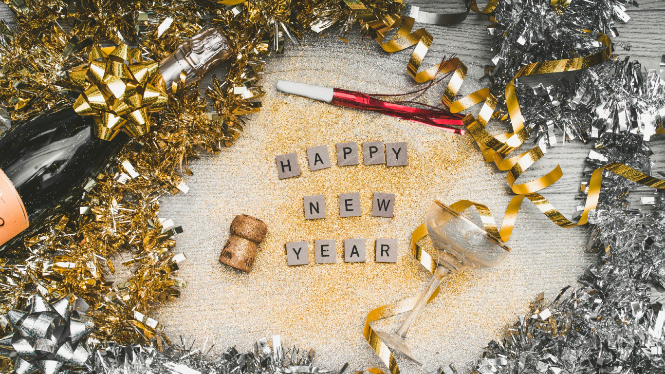 Обои канун Нового года, Новый год, Рождественский день, день нового года, праздник в разрешении 1366x768