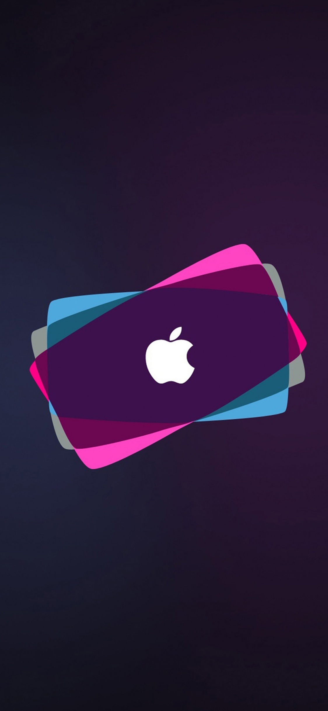 Обои apple, лого, розовый, графический дизайн, иллюстрация в разрешении 1125x2436