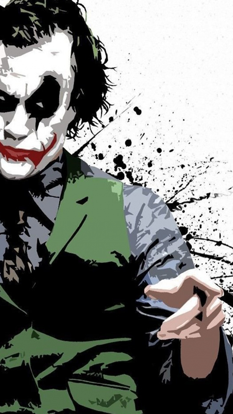 Обои Джокер, Темный рыцарь, Харли Квинн, Кристофер Нолан, Бэтмен в разрешении 750x1334