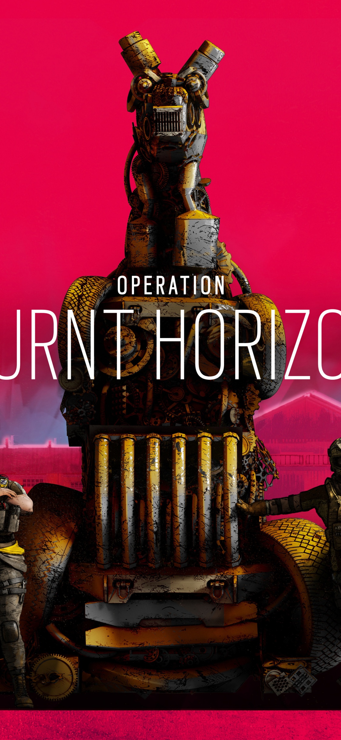 Обои tom clancys rainbow six, ubisoft, красный цвет, игры, анимация в разрешении 1125x2436