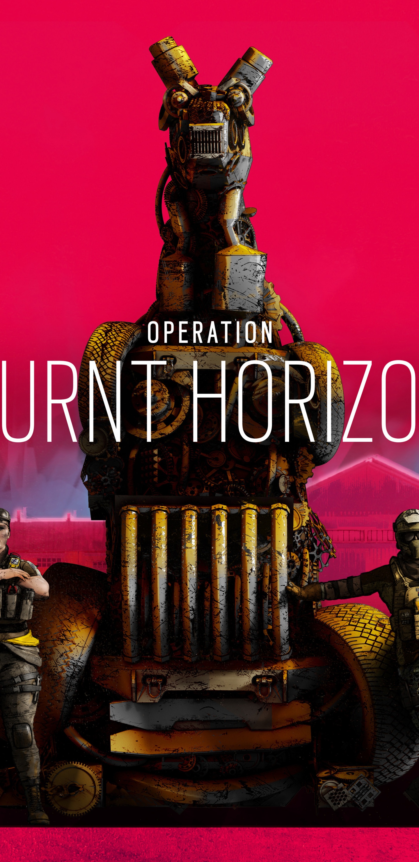 Обои tom clancys rainbow six, ubisoft, красный цвет, игры, анимация в разрешении 1440x2960