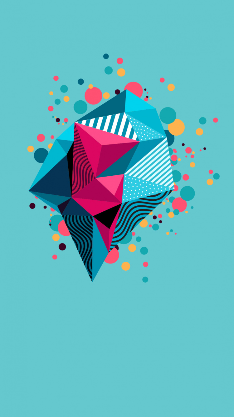 Обои Coolpad, Coolpad Mega 2.5D, иллюстрация, красочность, узор в разрешении 750x1334