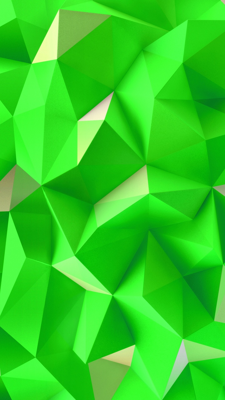 Обои зеленый, узор, симметрия, треугольник, линия в разрешении 720x1280