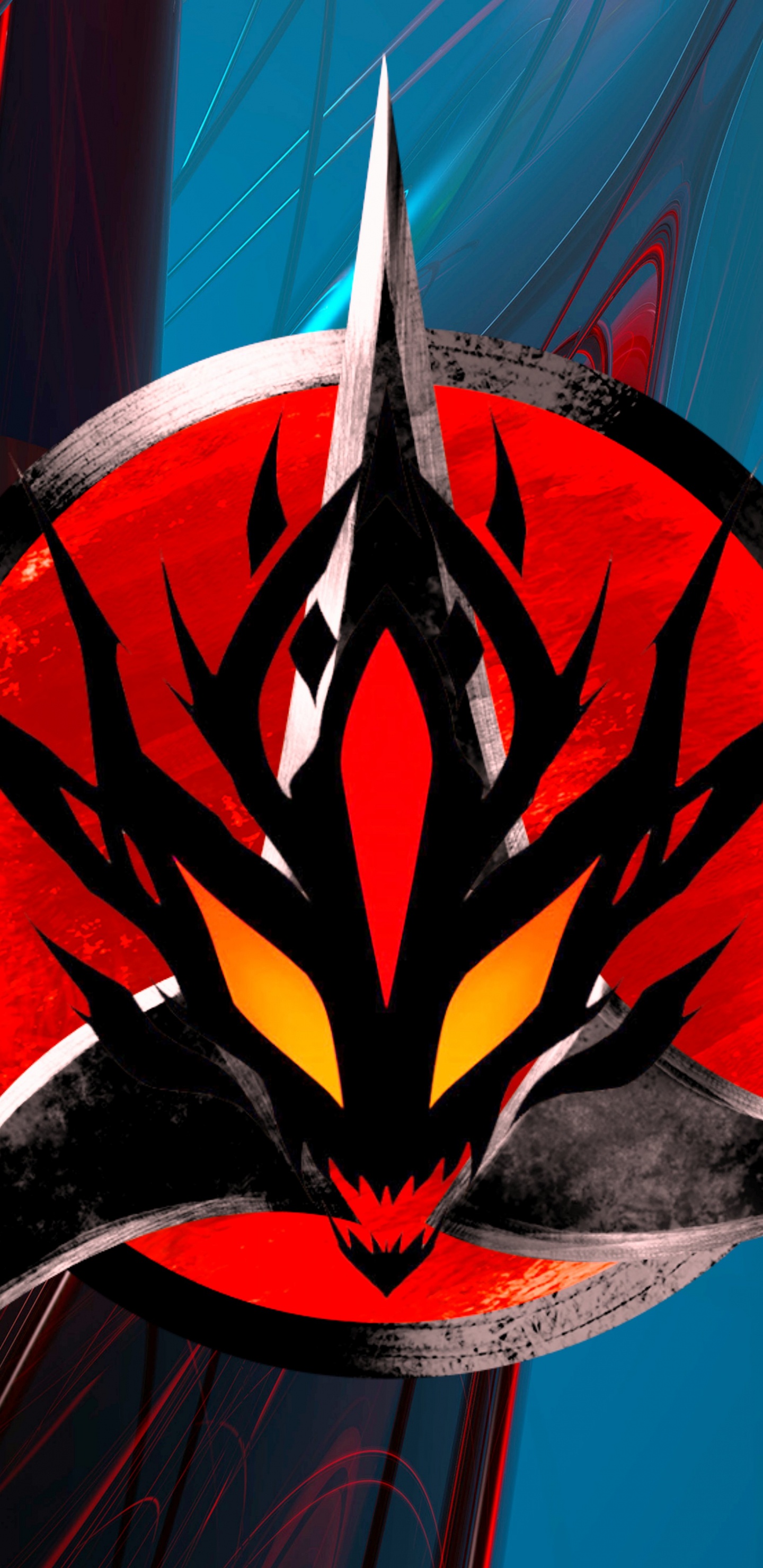 Обои красный цвет, графический дизайн, графика, иллюстрация, Бэтмен в разрешении 1440x2960