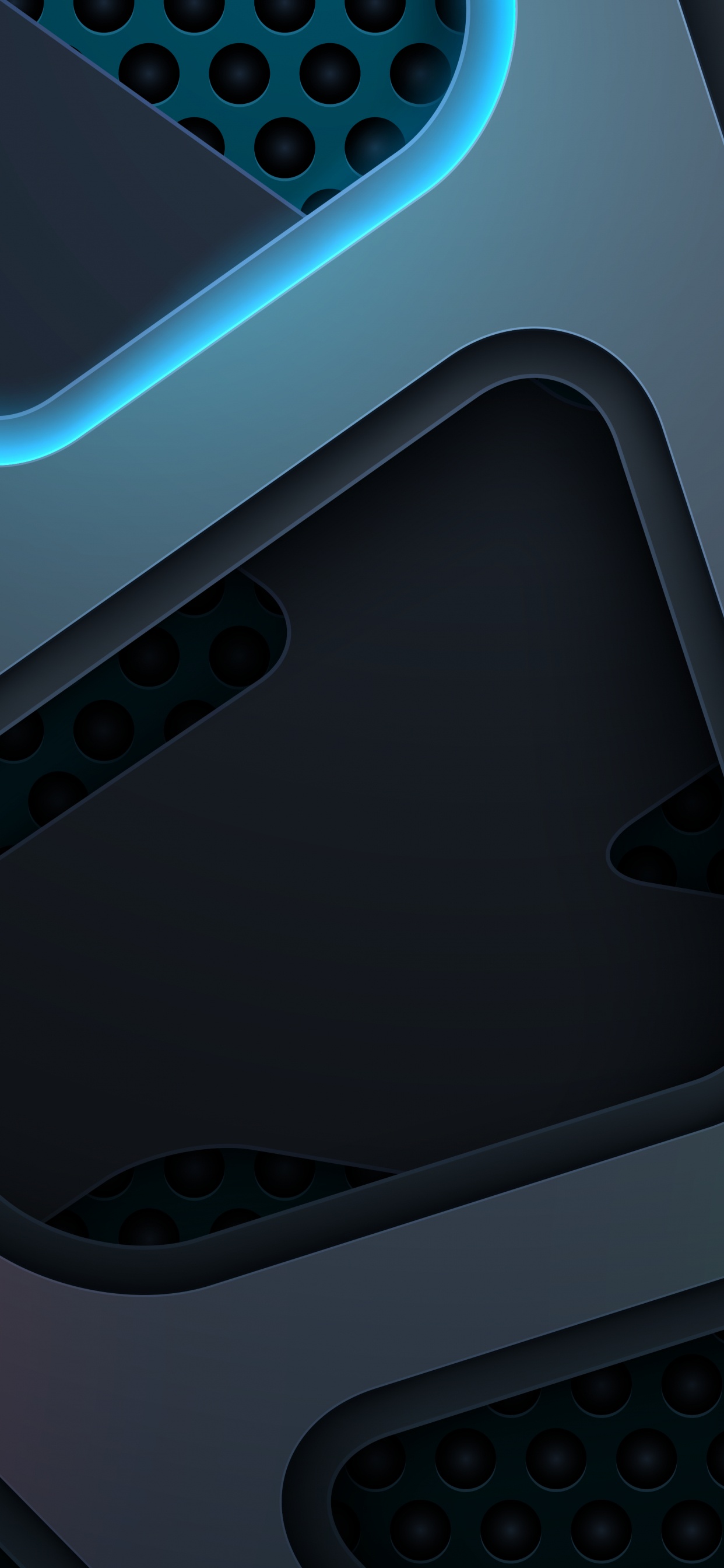 Обои свет, белые, синий, зеленый, электронный инструмент в разрешении 1242x2688