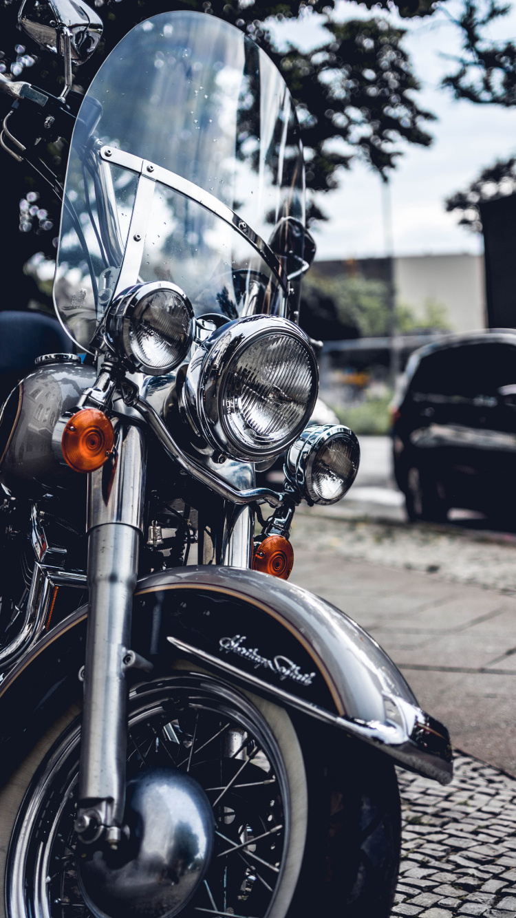 Обои мотоцикл, туристический мотоцикл, Чоппер, автомобильное освещение, автомобильный дизайн в разрешении 750x1334
