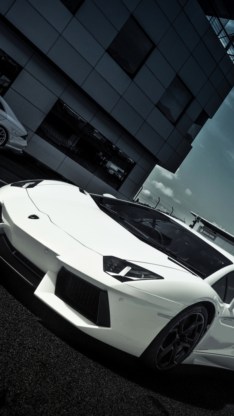 Обои Ламборгини авентадор, Ламборджини, спорткар, суперкар, белые в разрешении 750x1334