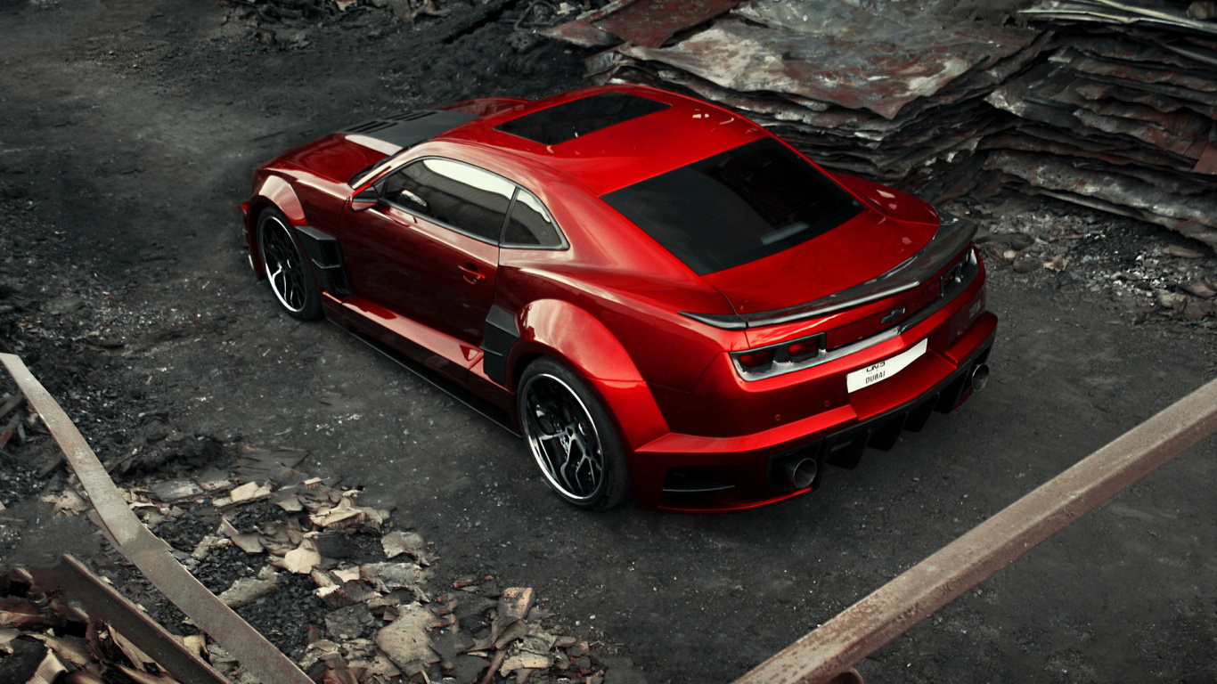 Обои Шевроле камаро, спорткар, Шевроле, суперкар, система автомобильных колес в разрешении 1366x768