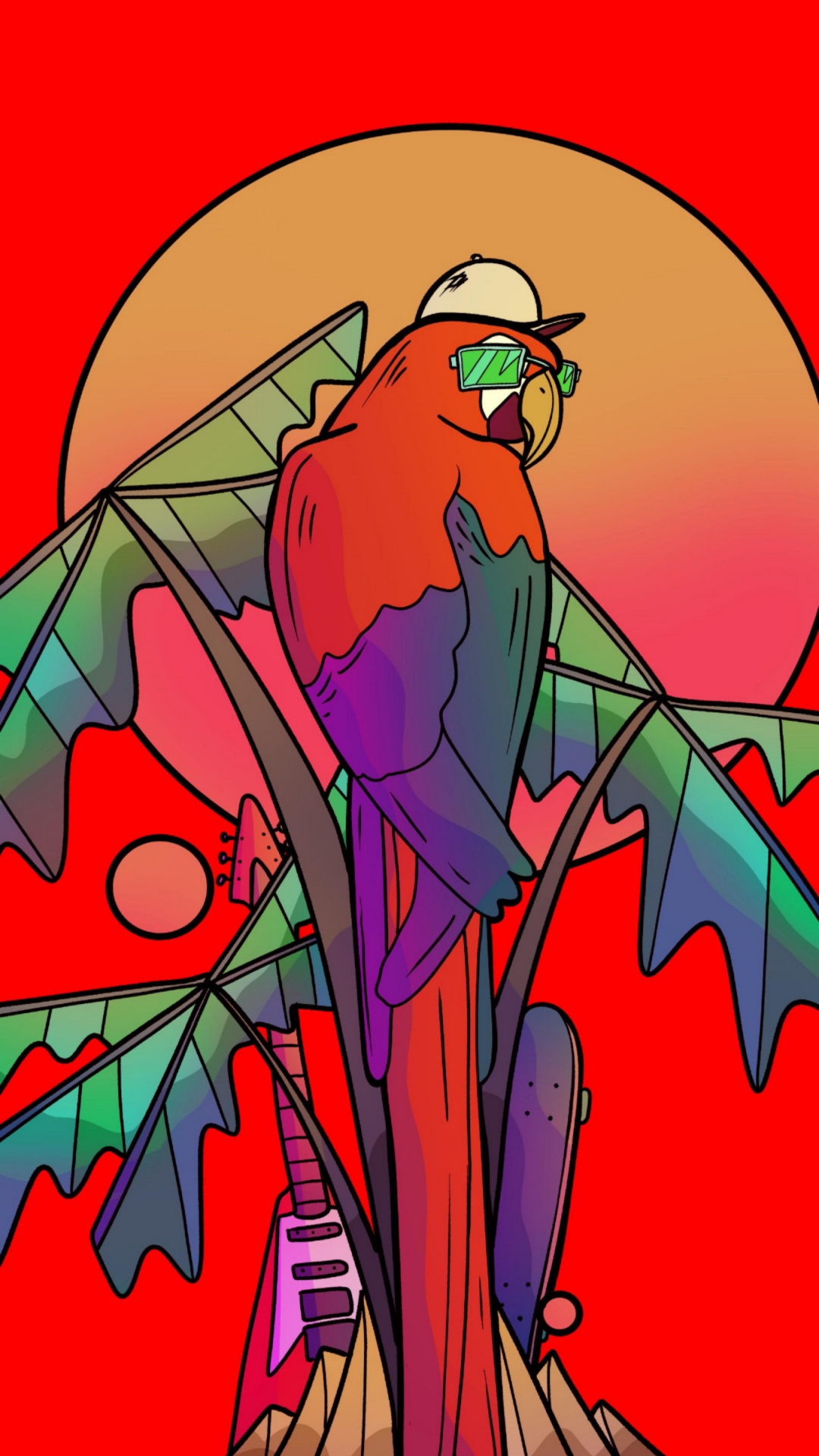 Обои вау вау wubbzy тыква трафарет, цветковое растение, арт, птица, живопись в разрешении 1080x1920