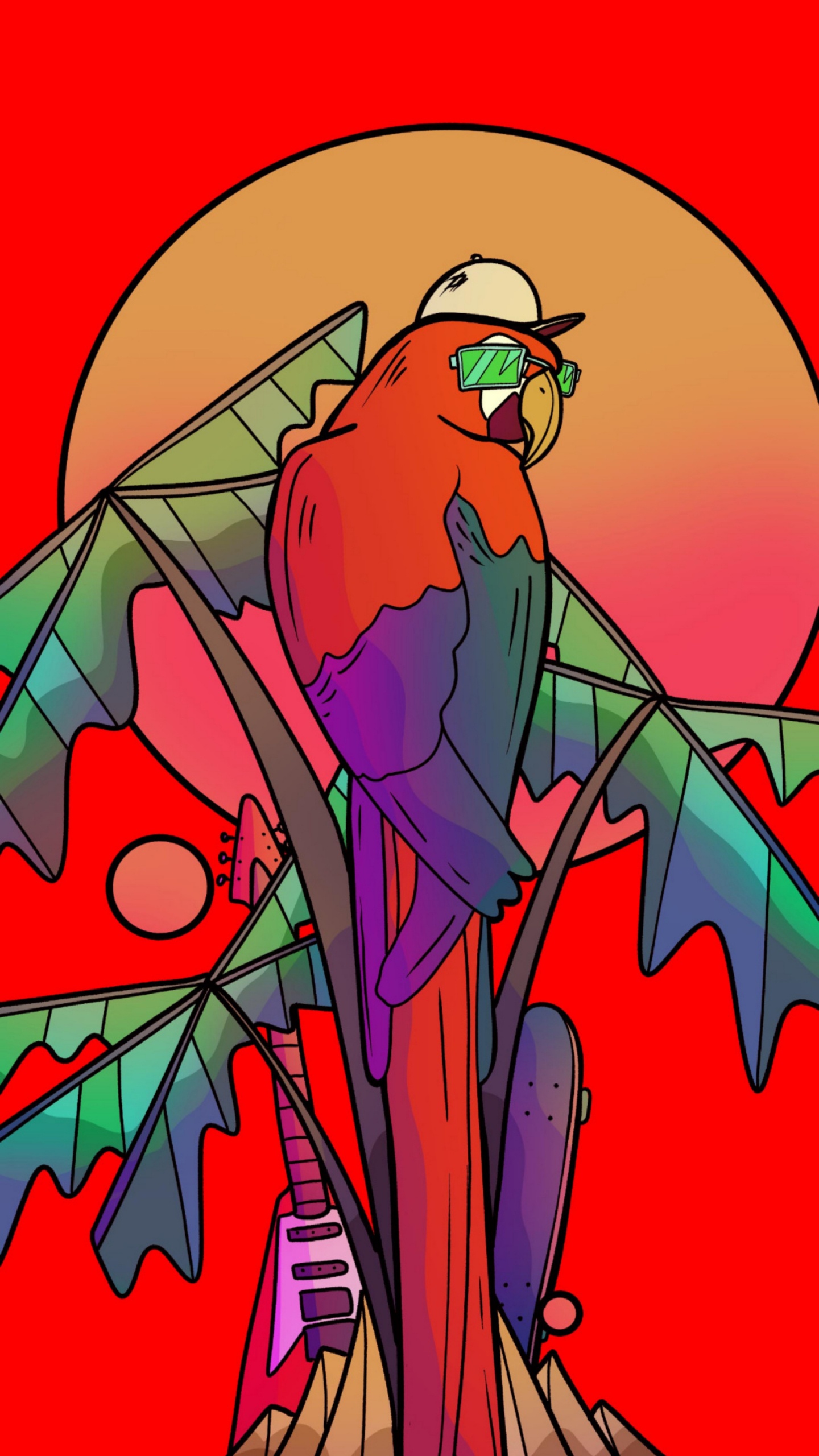 Обои вау вау wubbzy тыква трафарет, цветковое растение, арт, птица, живопись в разрешении 1440x2560