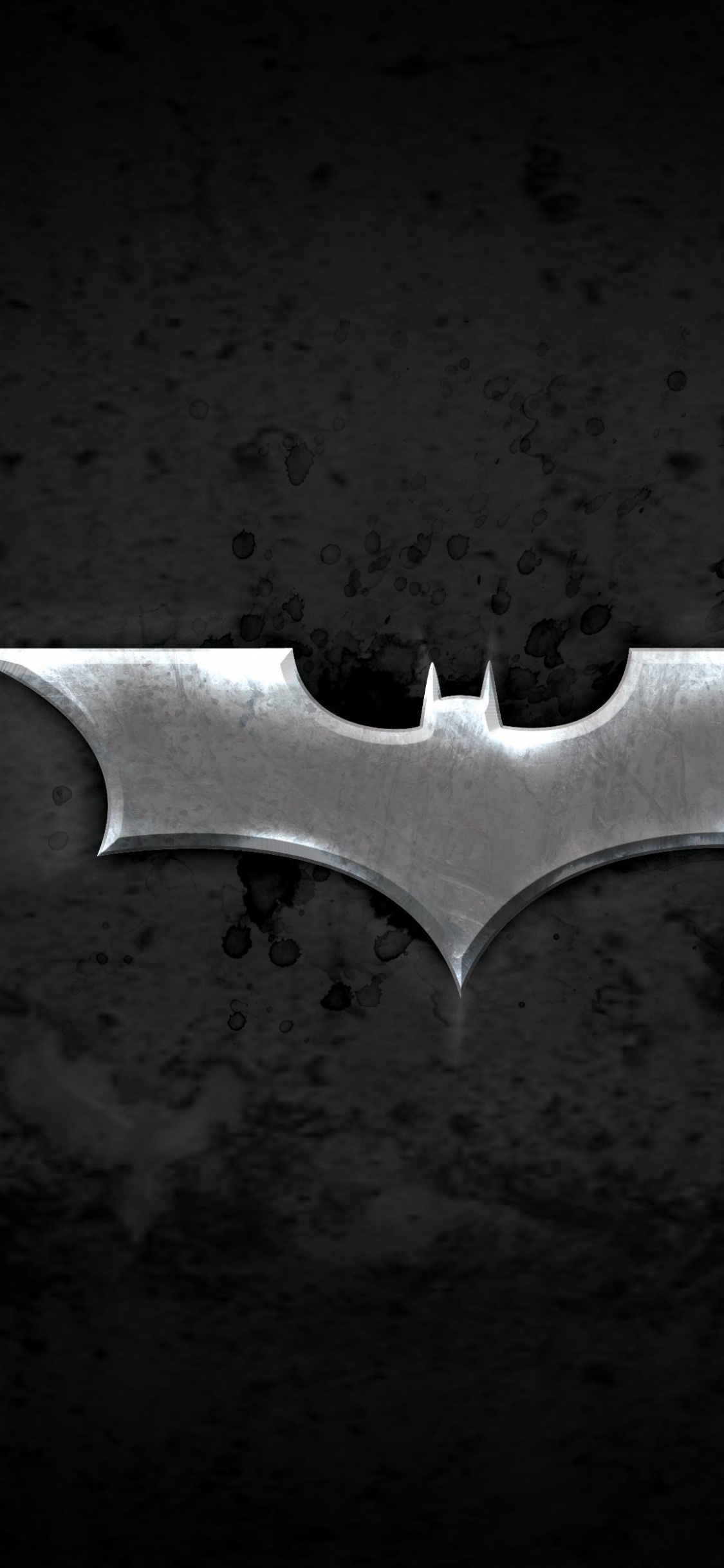 Обои Бэтмен, темнота, графика, ios, черный и белый в разрешении 1125x2436
