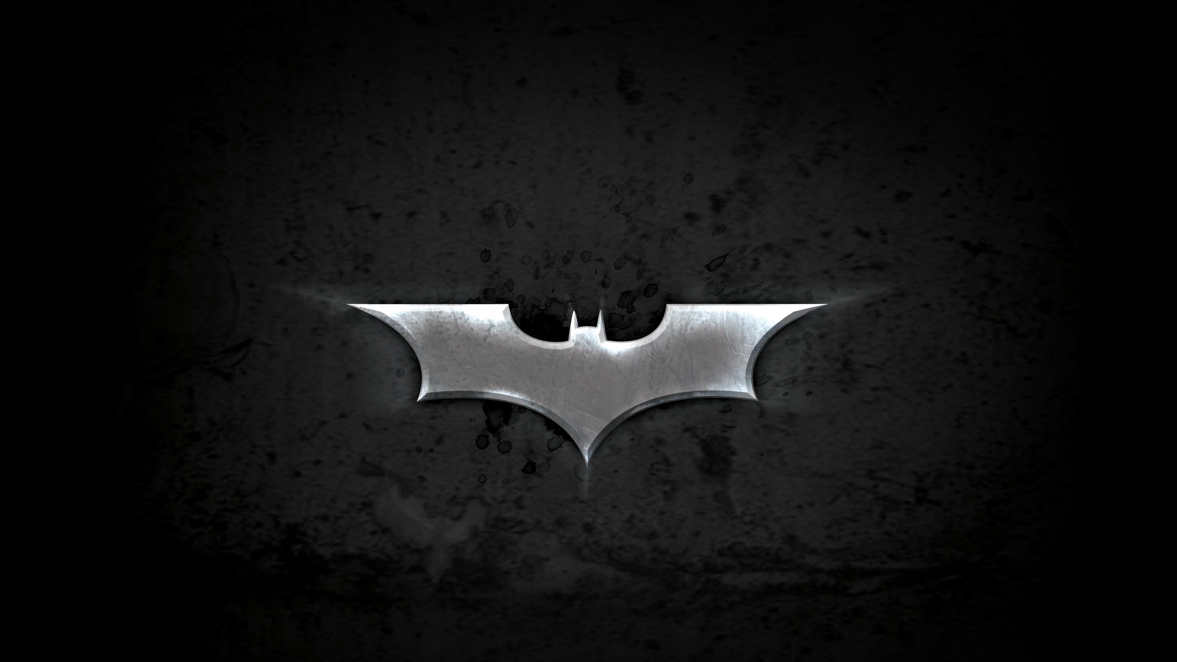 Обои Бэтмен, темнота, графика, ios, черный и белый в разрешении 3840x2160