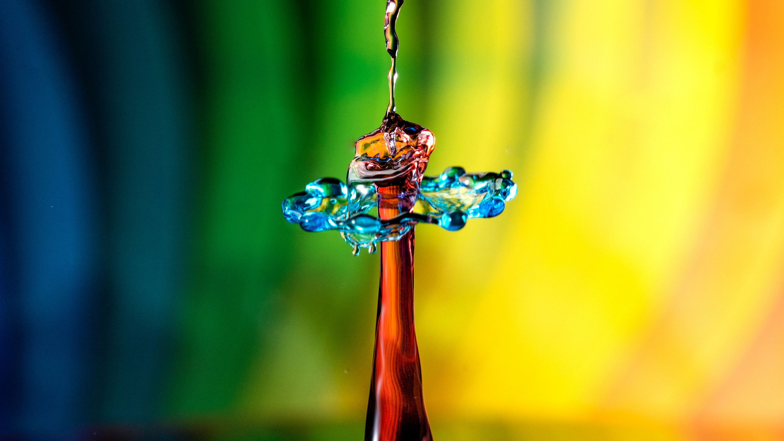 Обои жидкий, вода, жидкость, apple, орнамент в разрешении 2560x1440