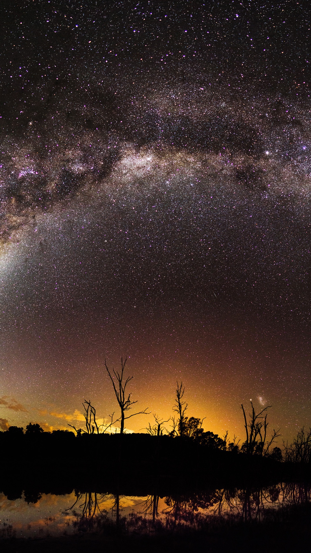 Обои Млечный Путь, Галактика, природа, ночь, атмосфера в разрешении 1080x1920