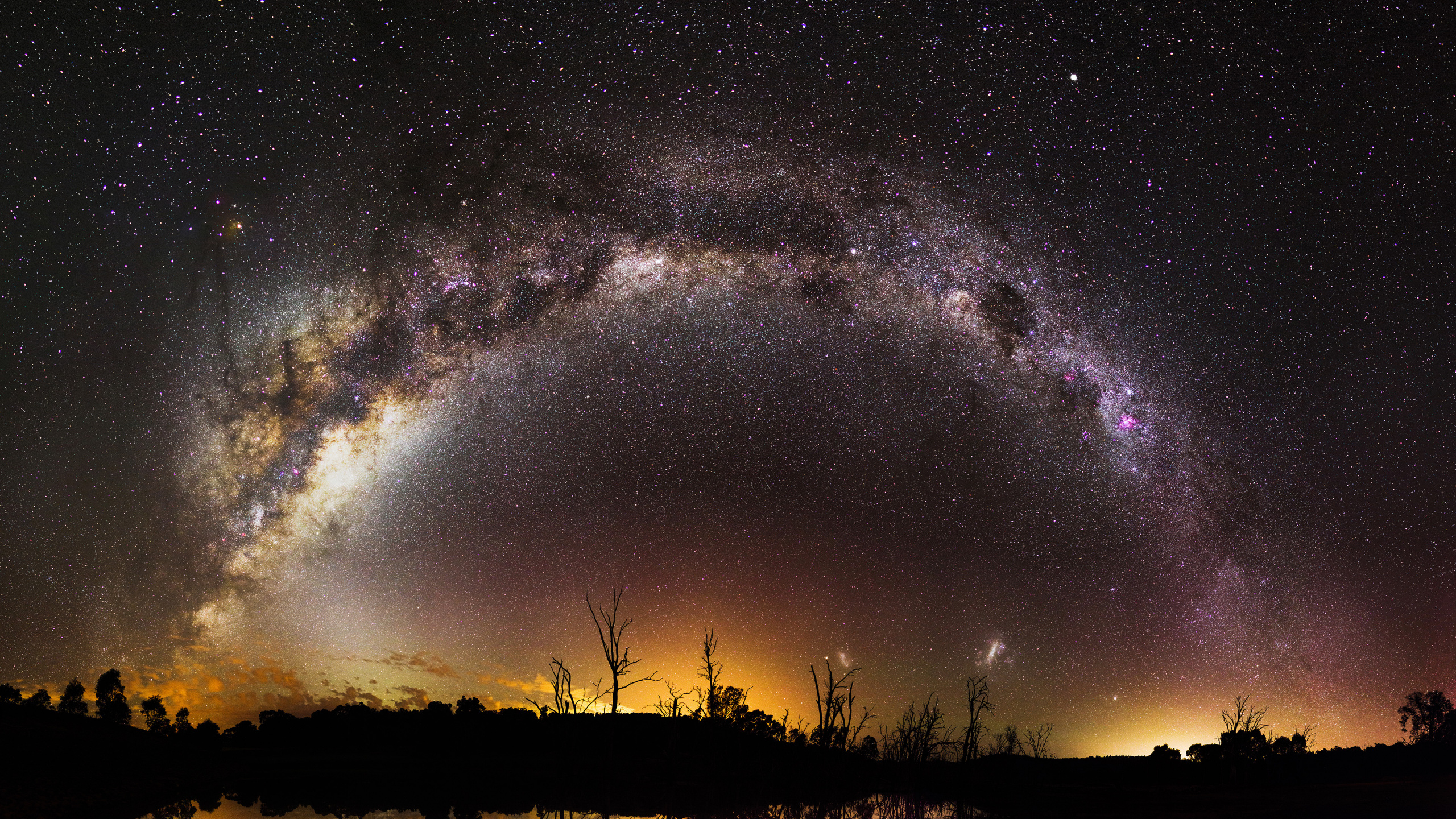 Обои Млечный Путь, Галактика, природа, ночь, атмосфера в разрешении 2560x1440