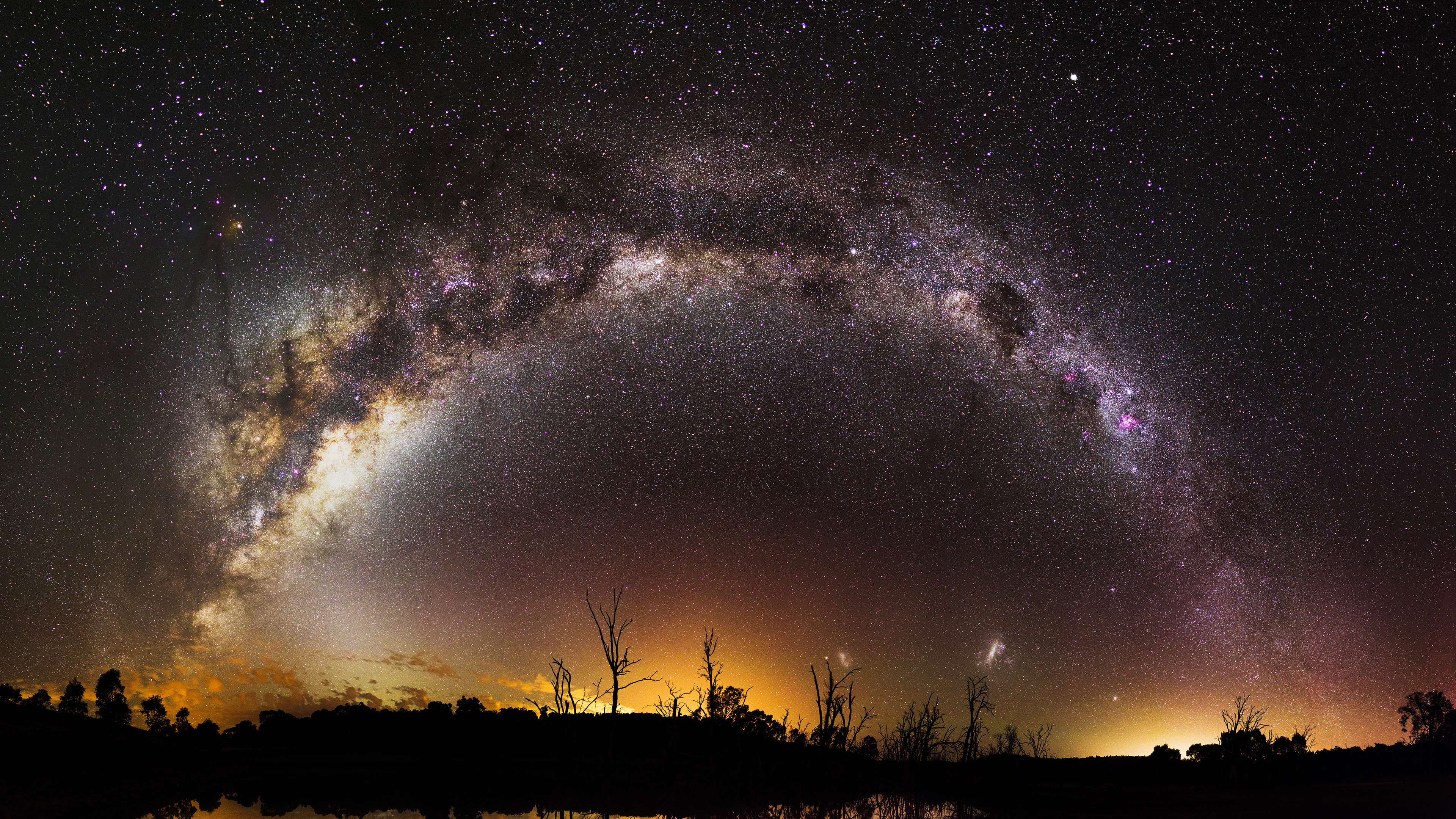 Обои Млечный Путь, Галактика, природа, ночь, атмосфера в разрешении 3840x2160