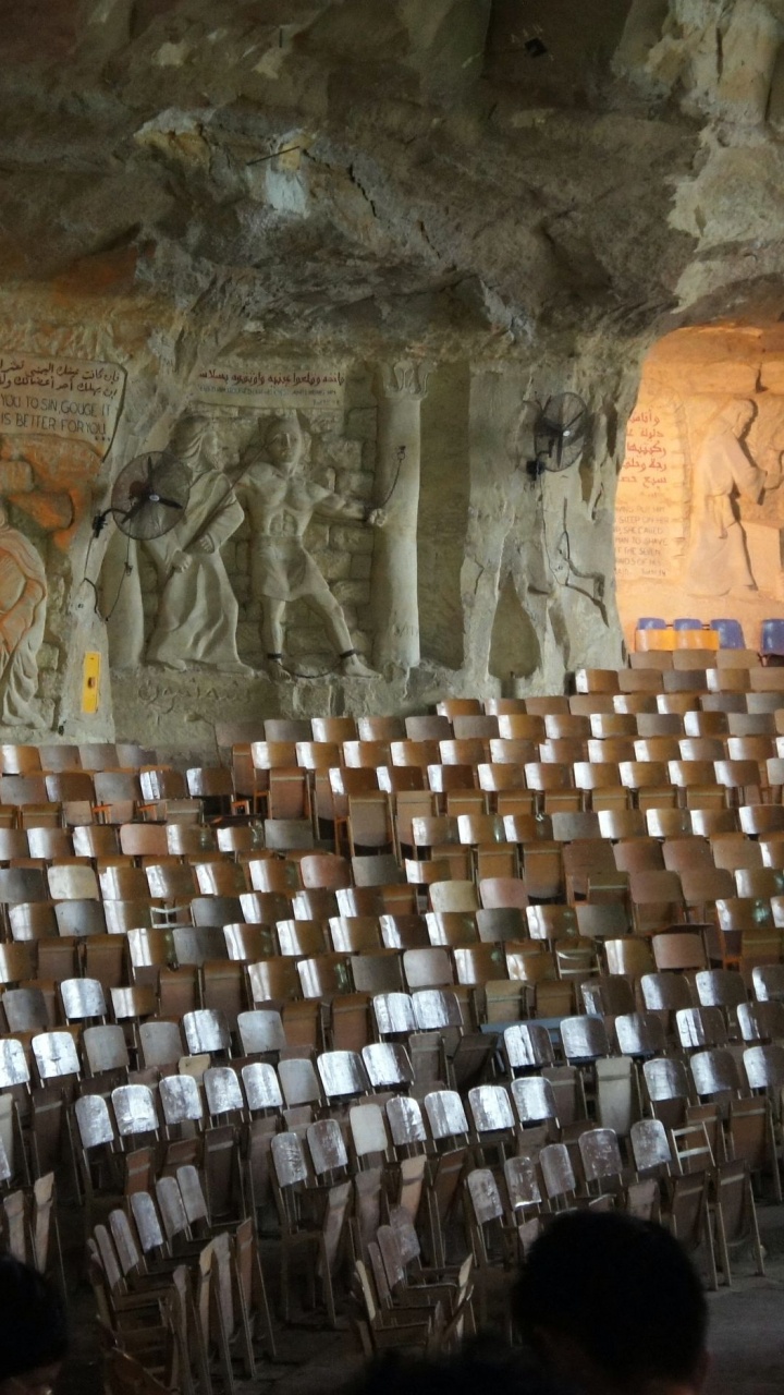 Обои Мокаттам, Коптский Каир, Заббалинах, достопримечательность, паломничество в разрешении 720x1280