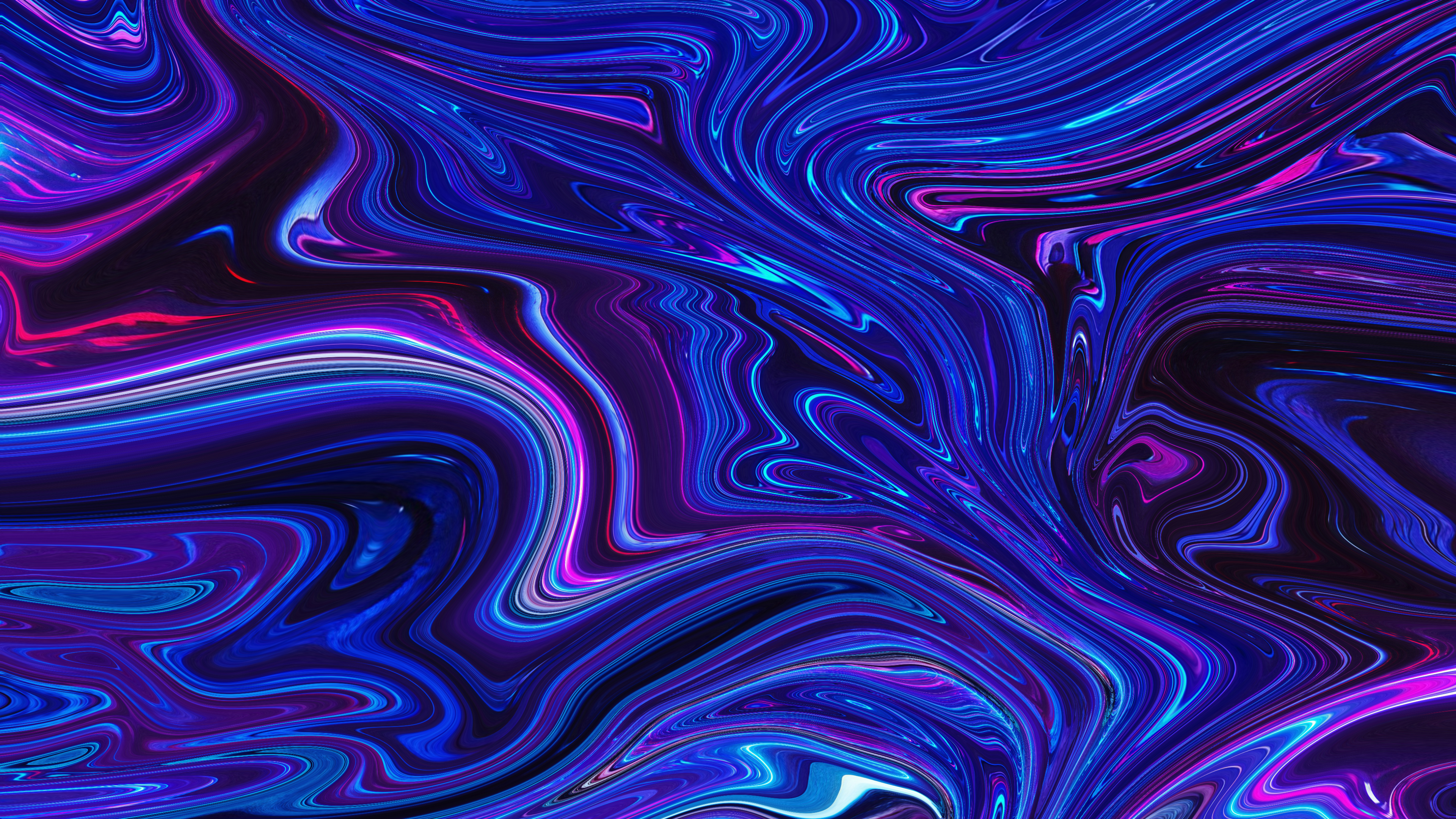 Обои фрактальное искусство, арт, лазурный, пурпур, синий в разрешении 3840x2160