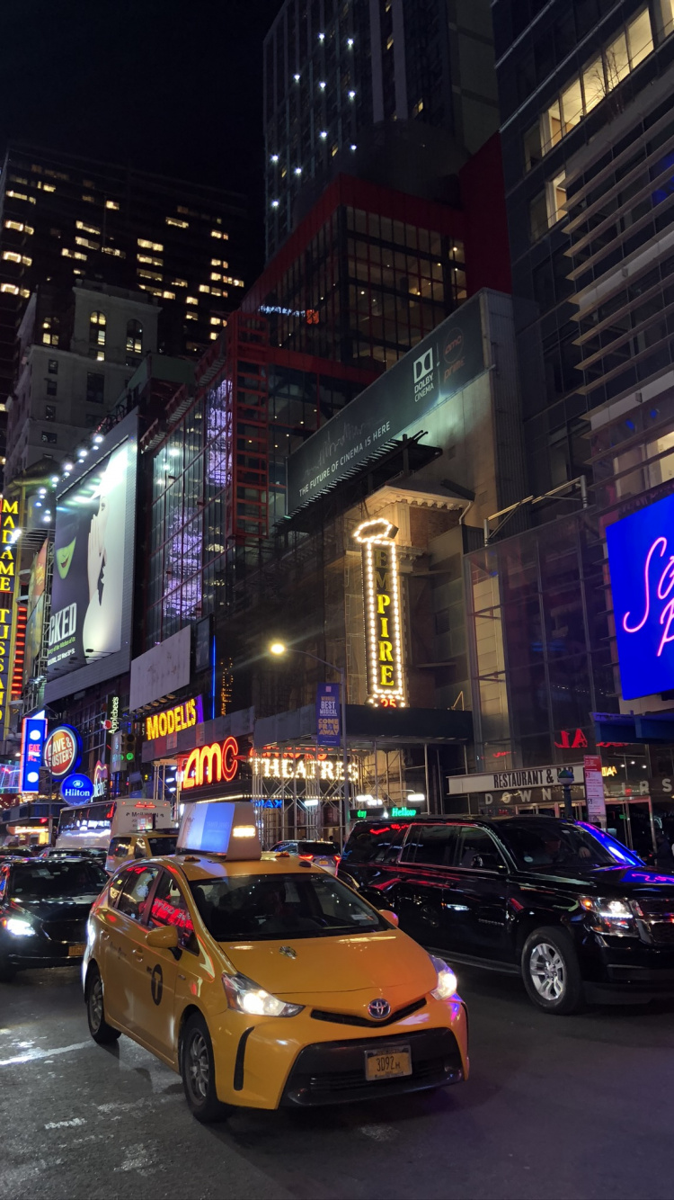 Обои Нью-Йорк, Король, компактный автомобиль, автомобиль среднего размера, колесо в разрешении 750x1334