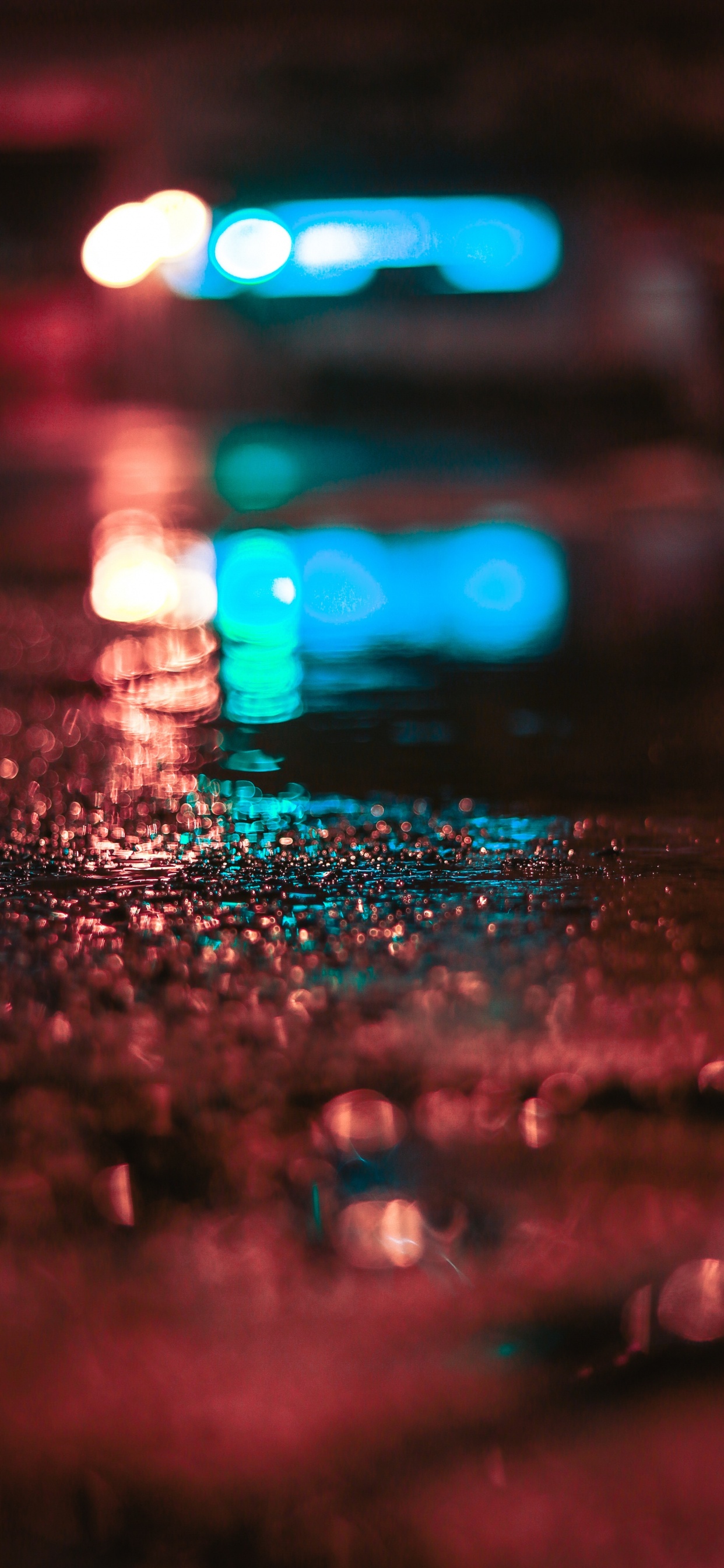 Обои боке, синий, вода, свет, освещение в разрешении 1242x2688