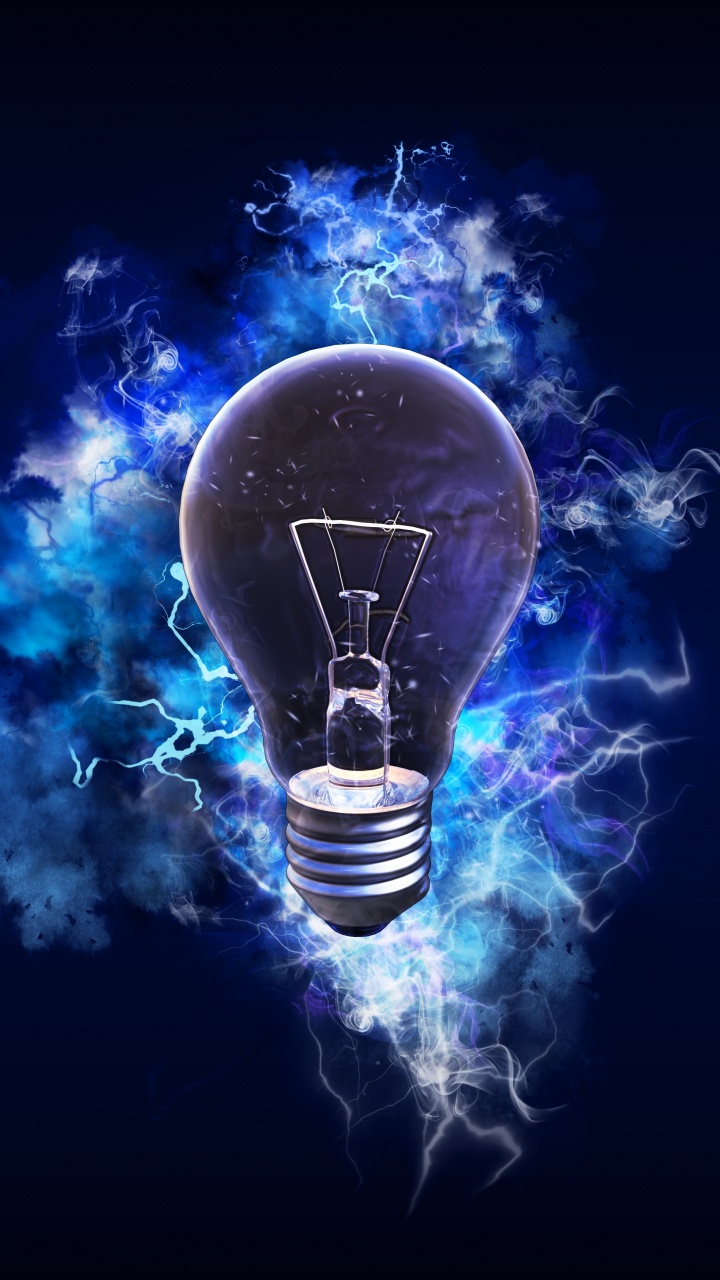 Обои электричество, Лампа накаливания, электроэнергия, освещение, графический дизайн в разрешении 720x1280