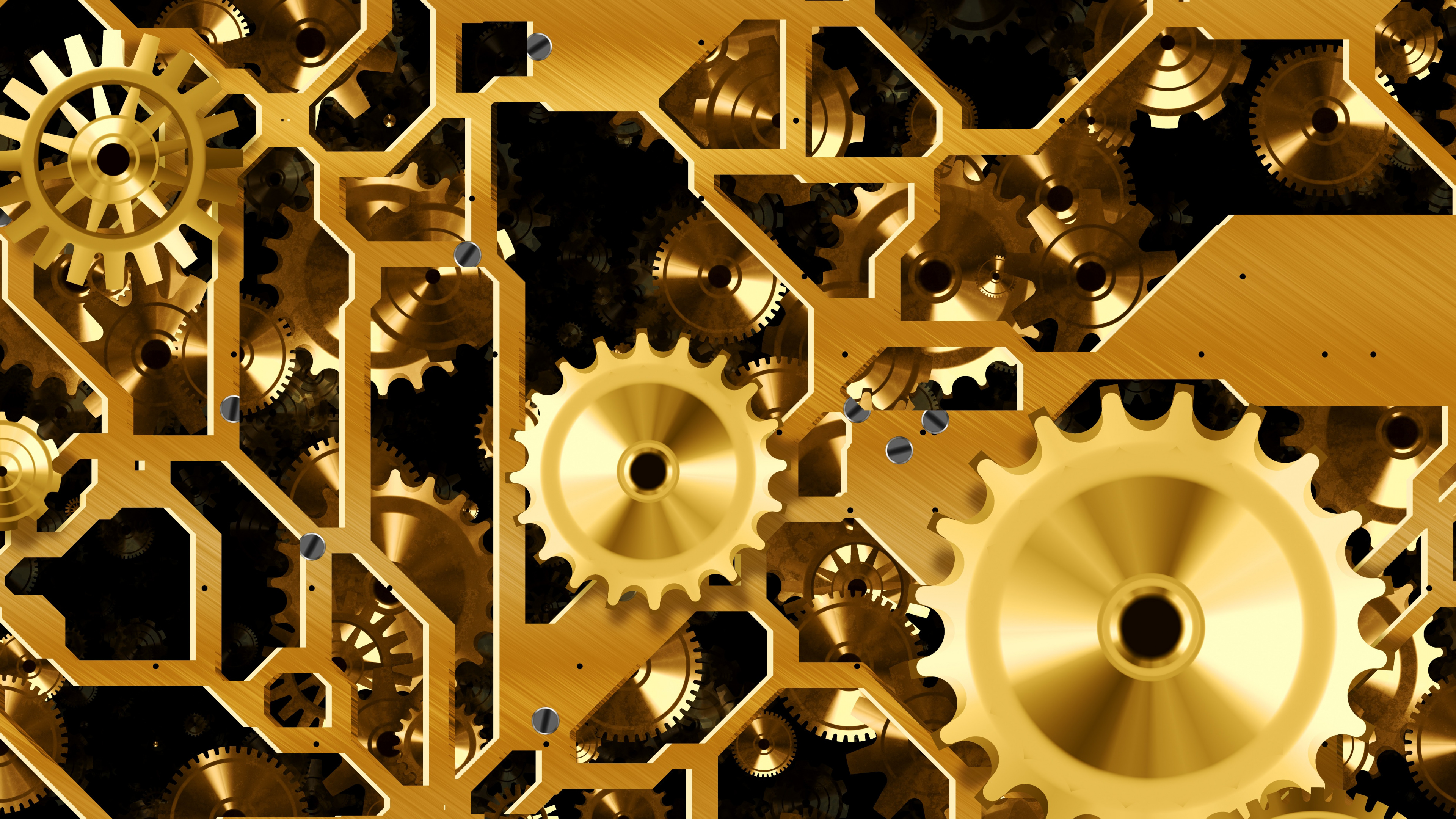 Обои шестерня, металл, дизайн, узор, автомобильные запчасти в разрешении 3840x2160