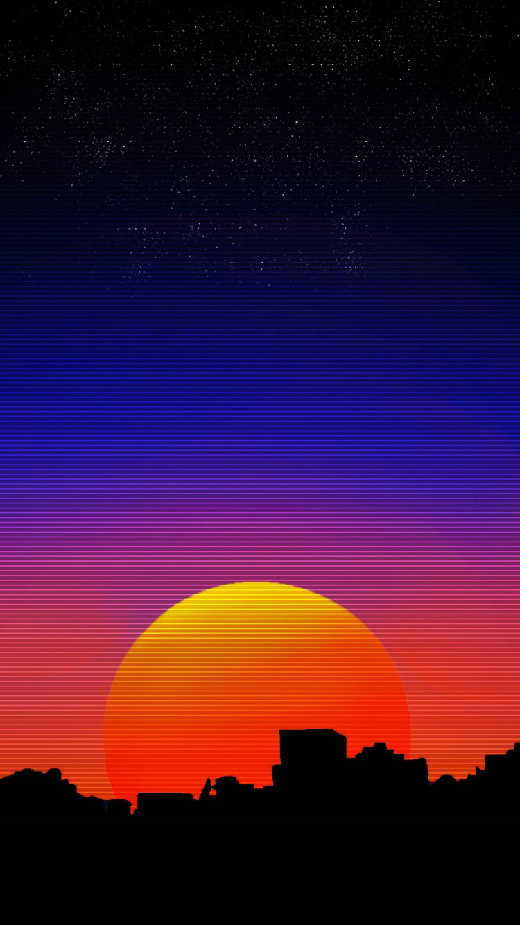 Обои эстетика, Ретровейв, Synthwave, Король, красочность в разрешении 750x1334