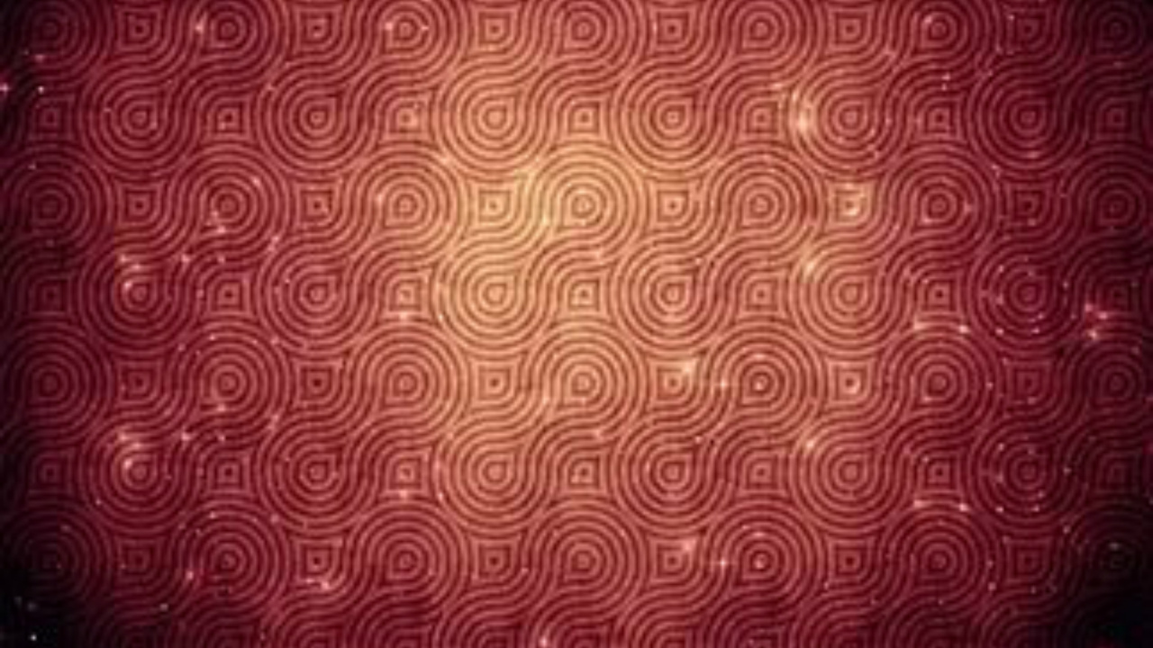 Обои красный цвет, узор, дизайн, симметрия, круг в разрешении 1280x720