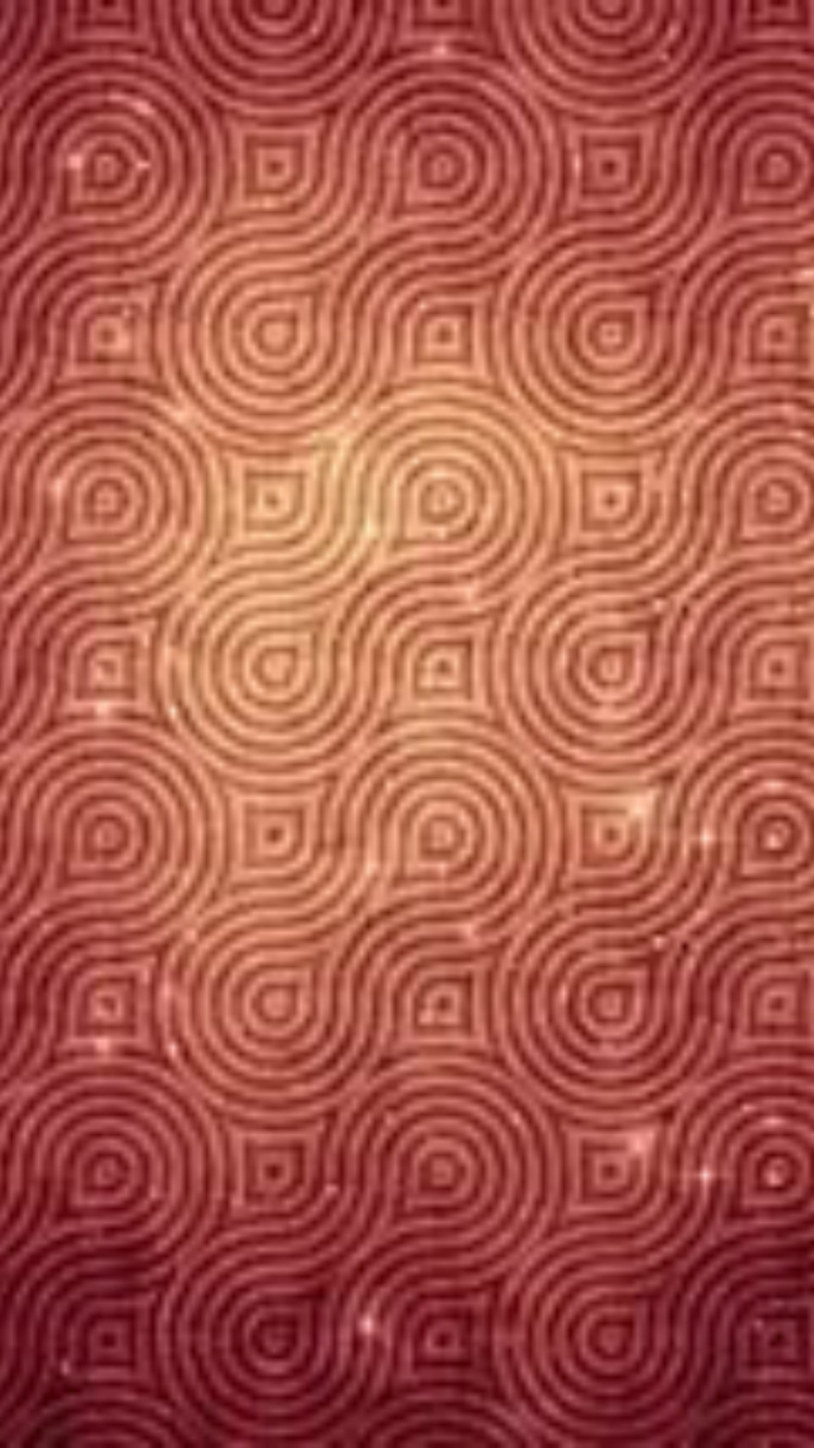 Обои красный цвет, узор, дизайн, симметрия, круг в разрешении 750x1334